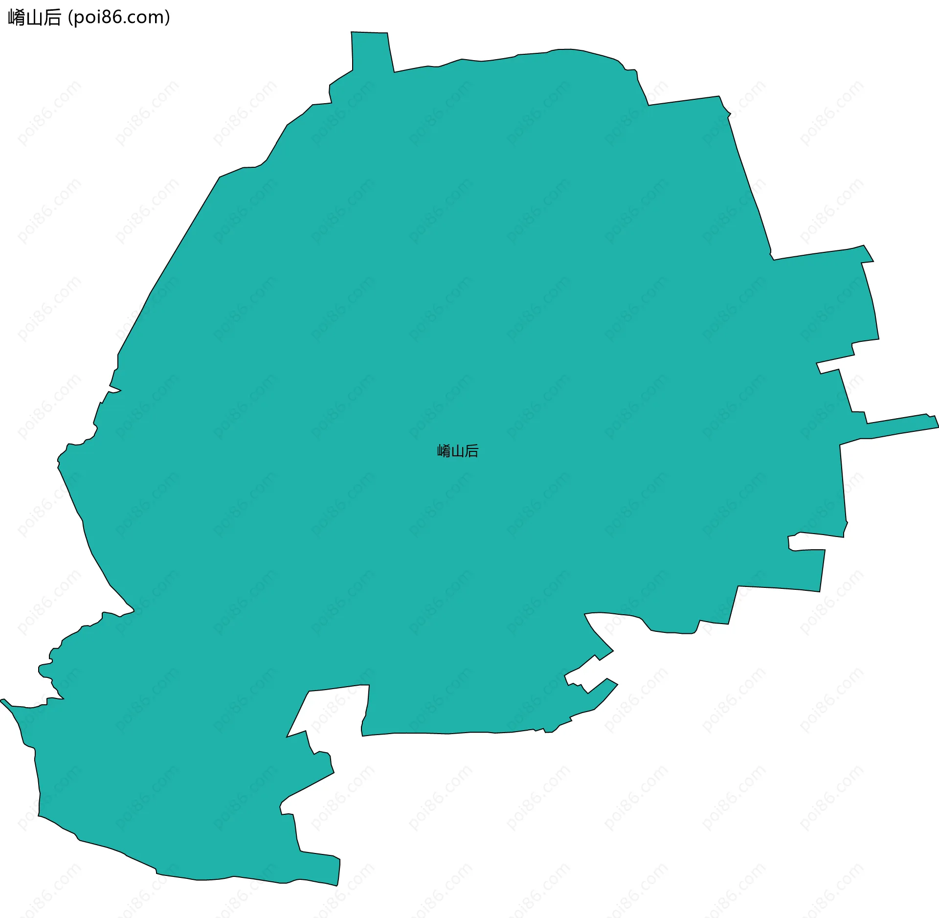崤山后边界地图