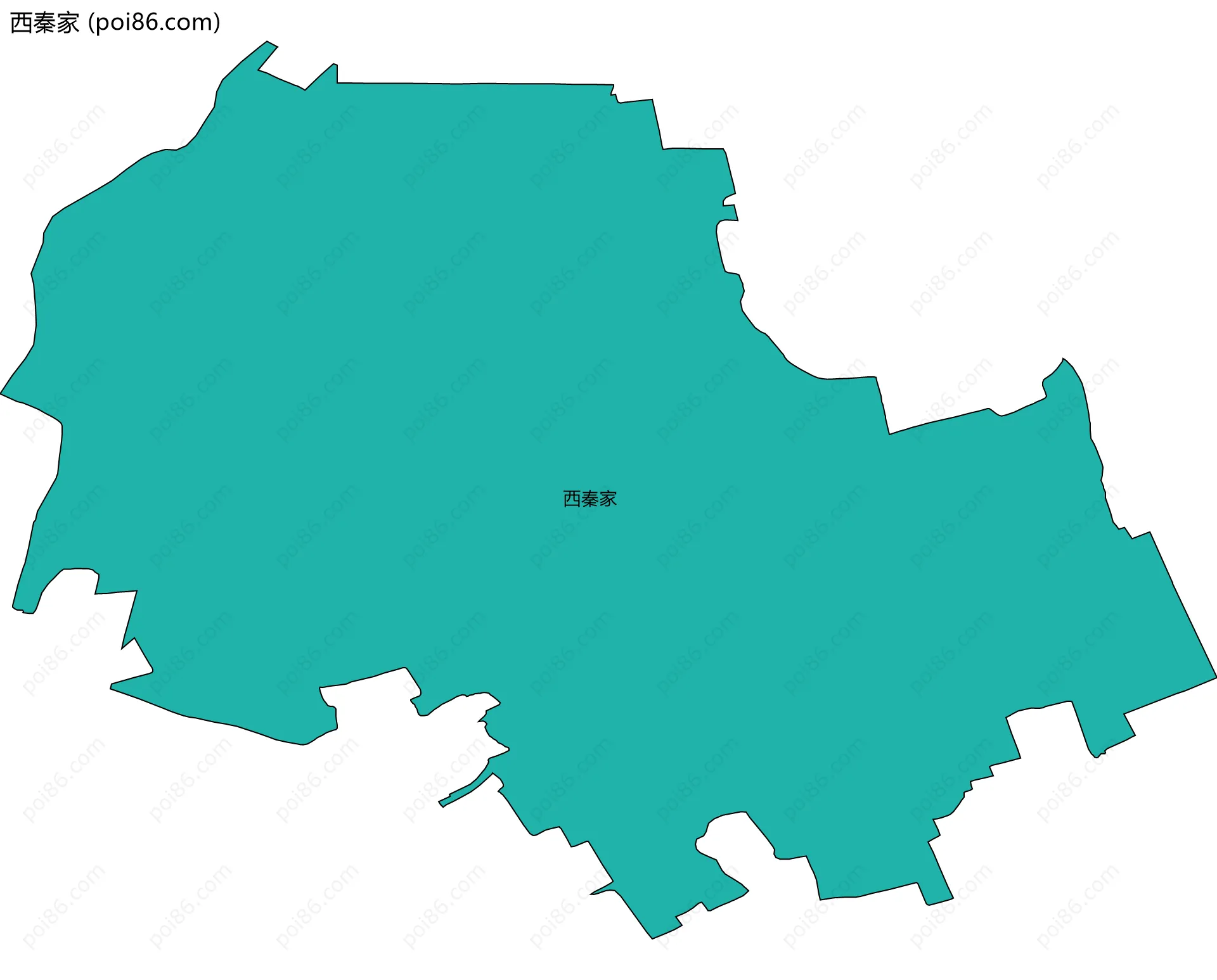 西秦家边界地图