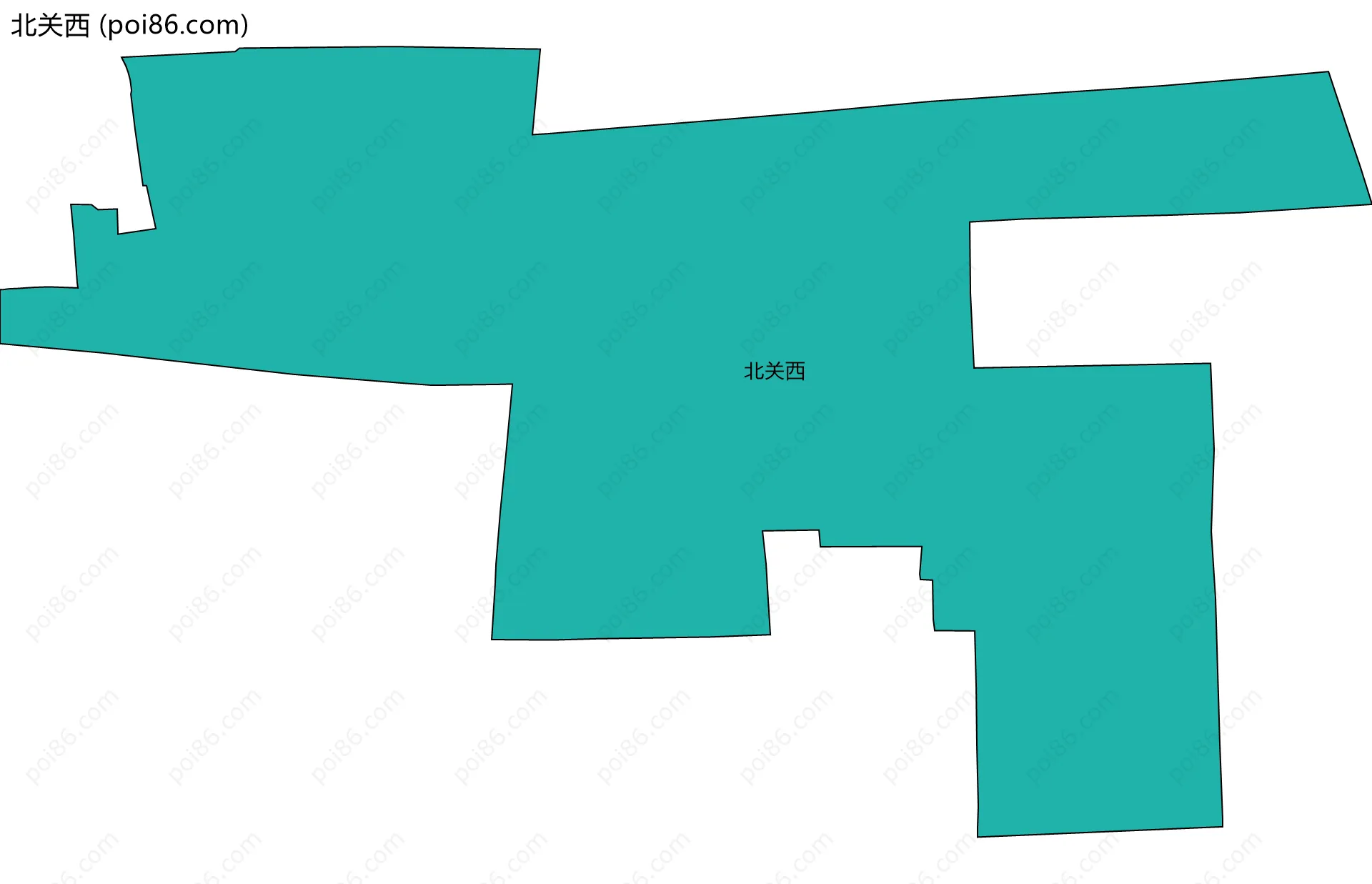 北关西边界地图