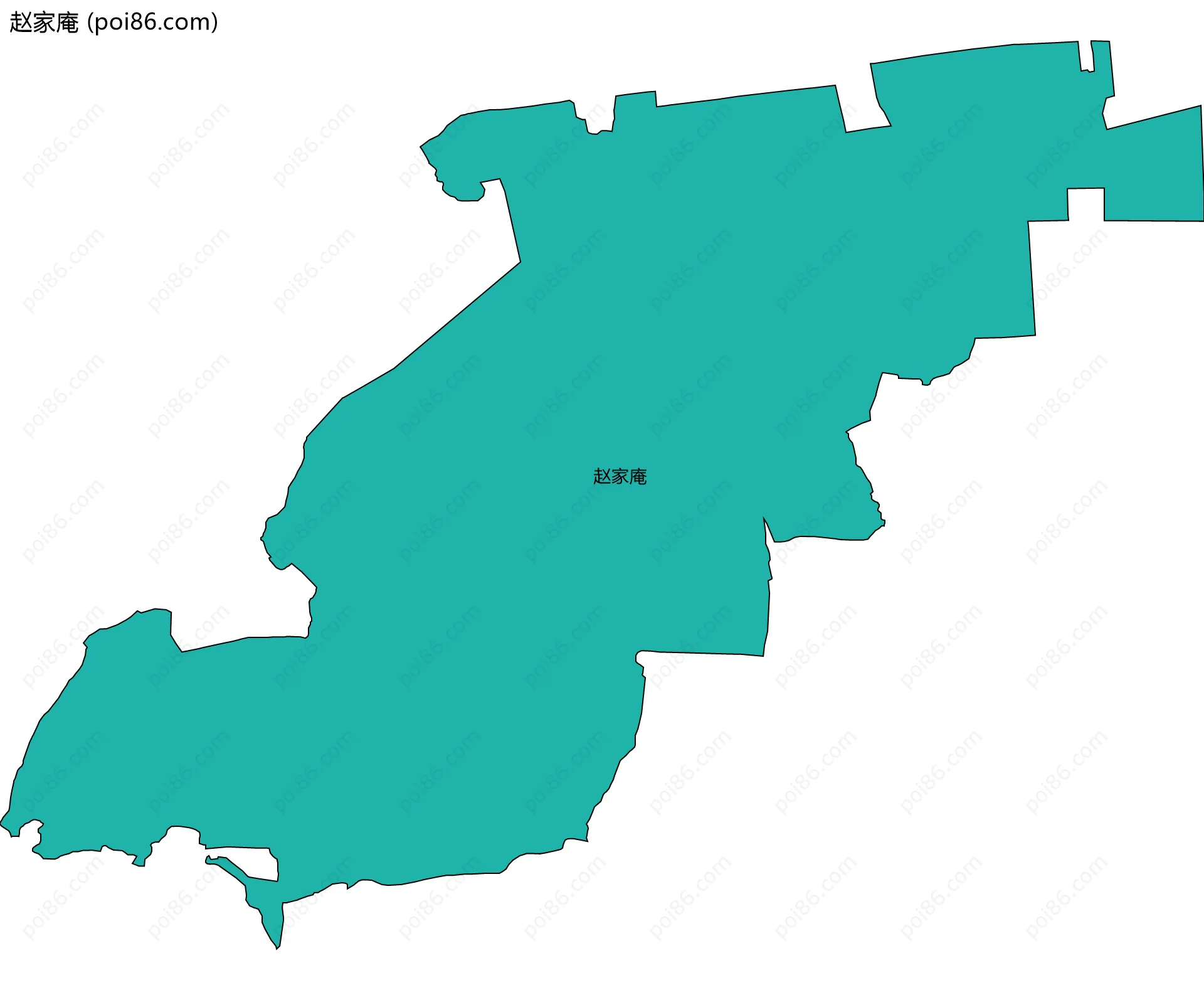 赵家庵边界地图