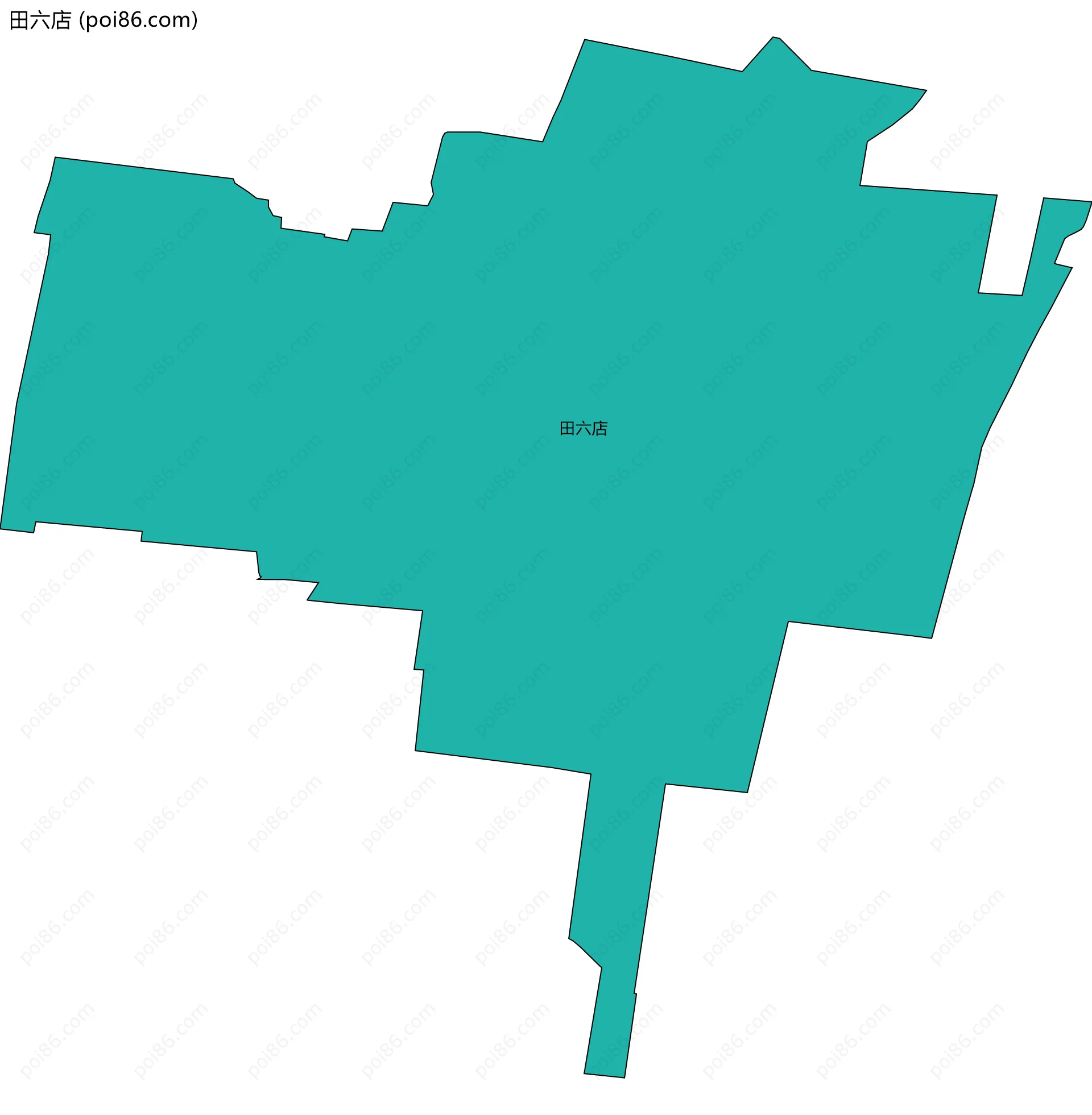 田六店边界地图