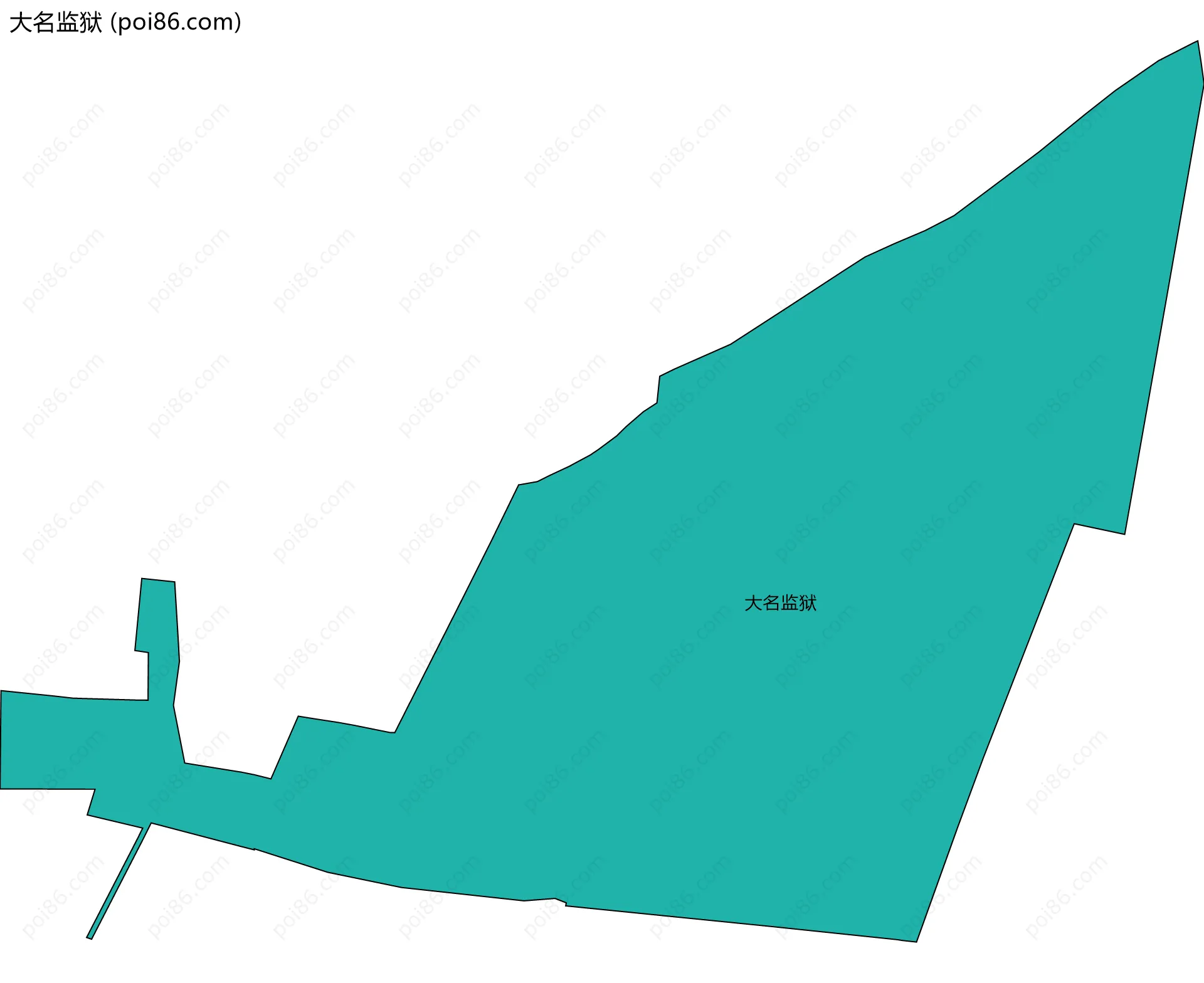 大名监狱边界地图