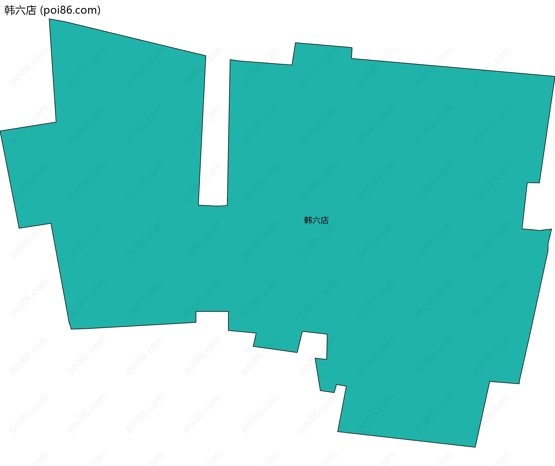 韩六店边界地图