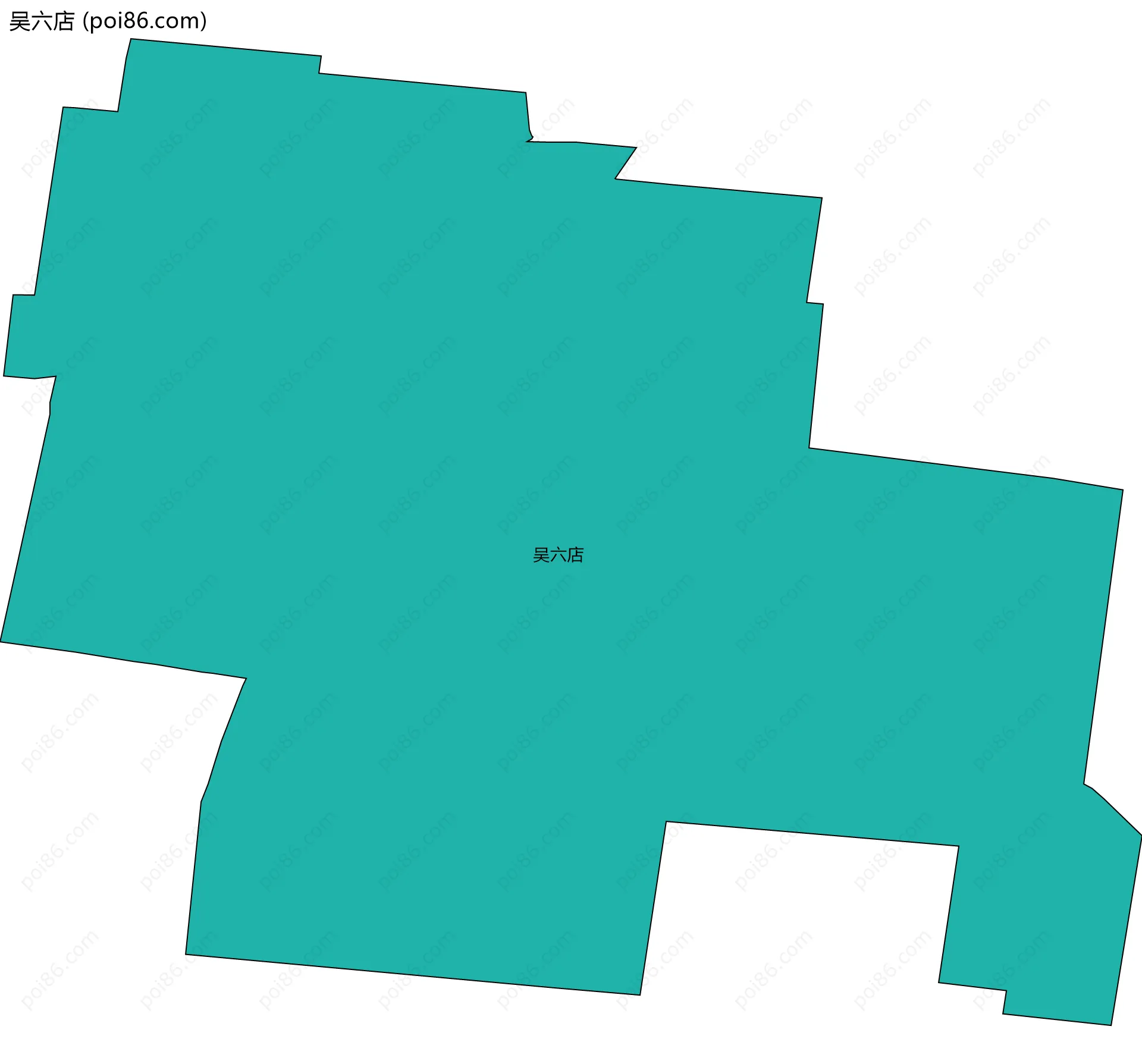 吴六店边界地图
