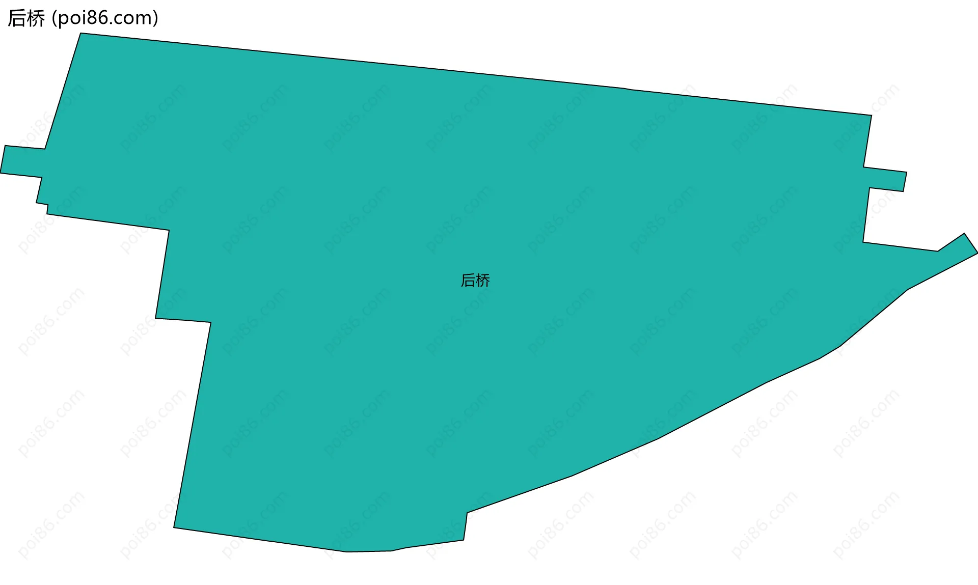 后桥边界地图