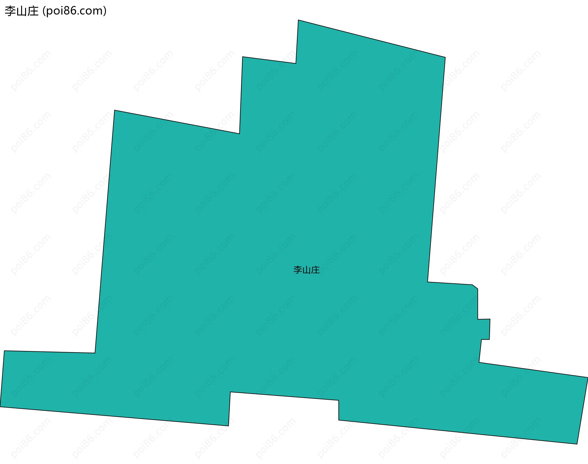 李山庄边界地图
