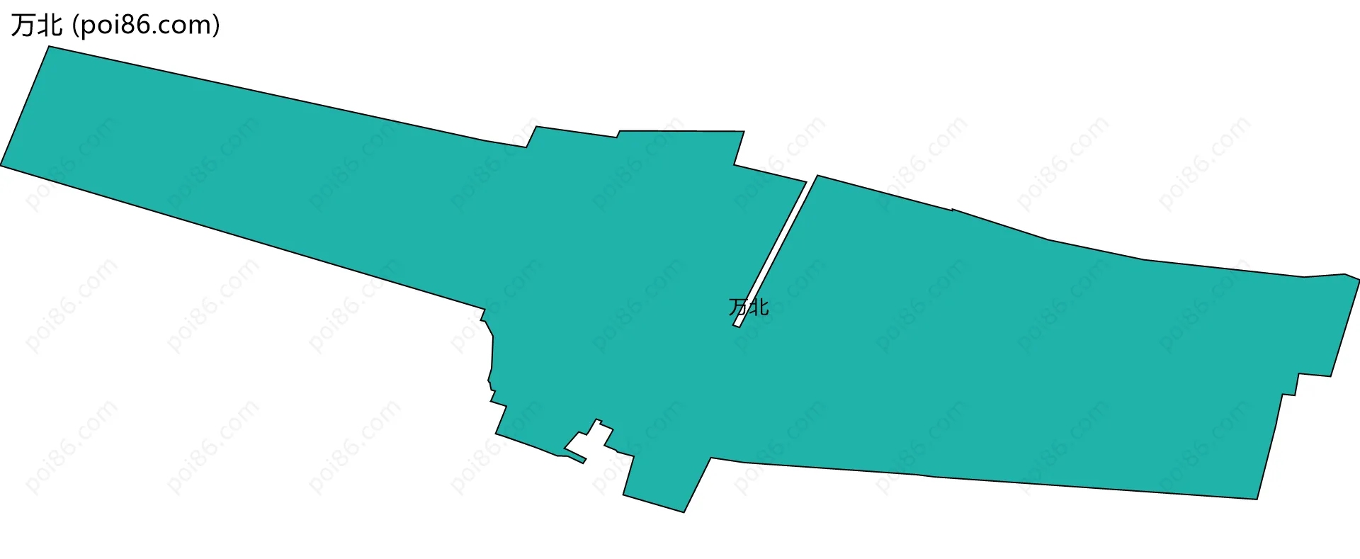 万北边界地图