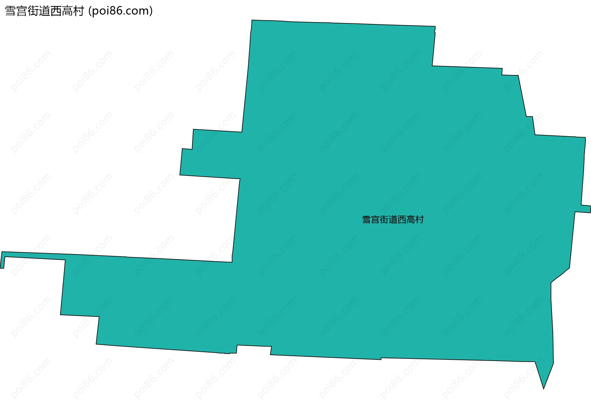 雪宫街道西高村边界地图