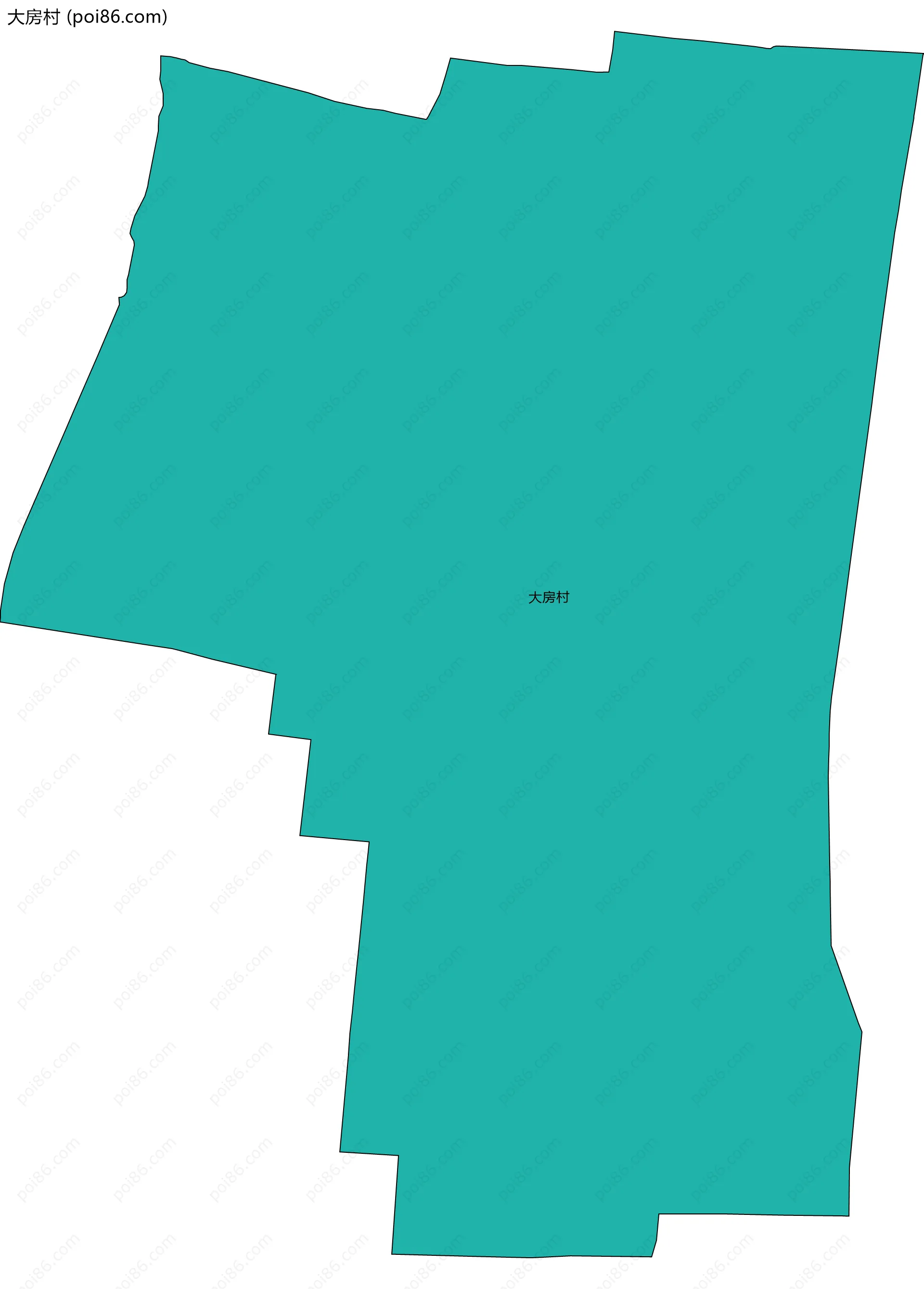 大房村边界地图