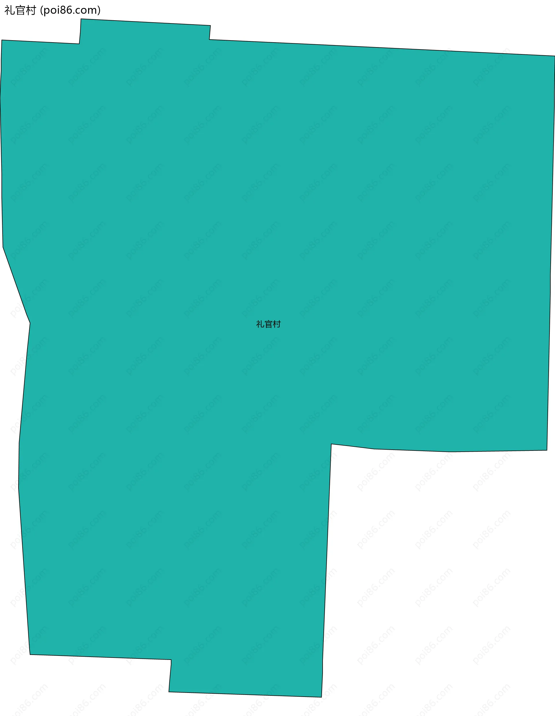 礼官村边界地图