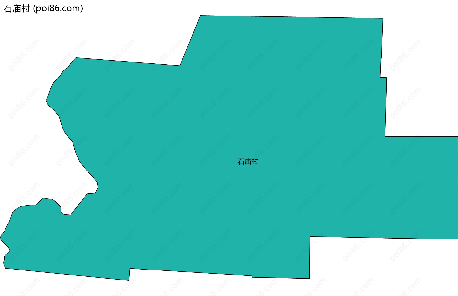 石庙村边界地图