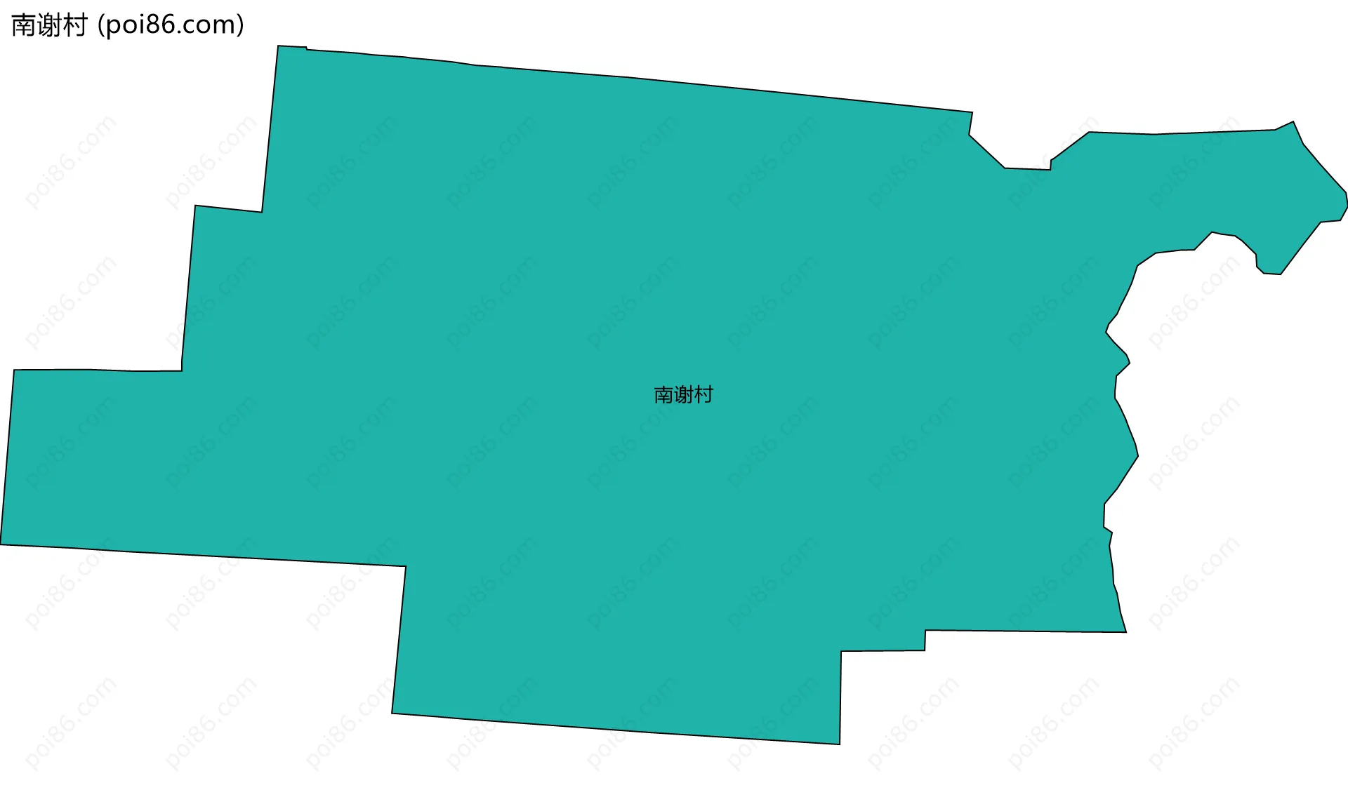 南谢村边界地图