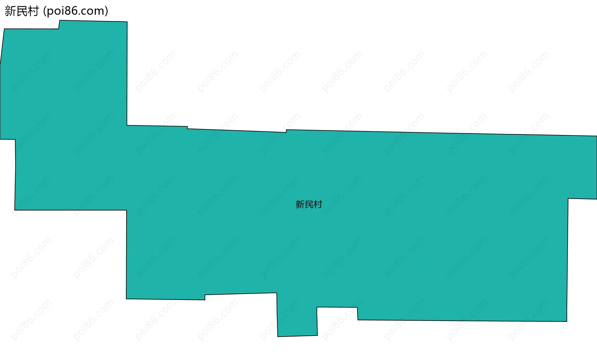 新民村边界地图