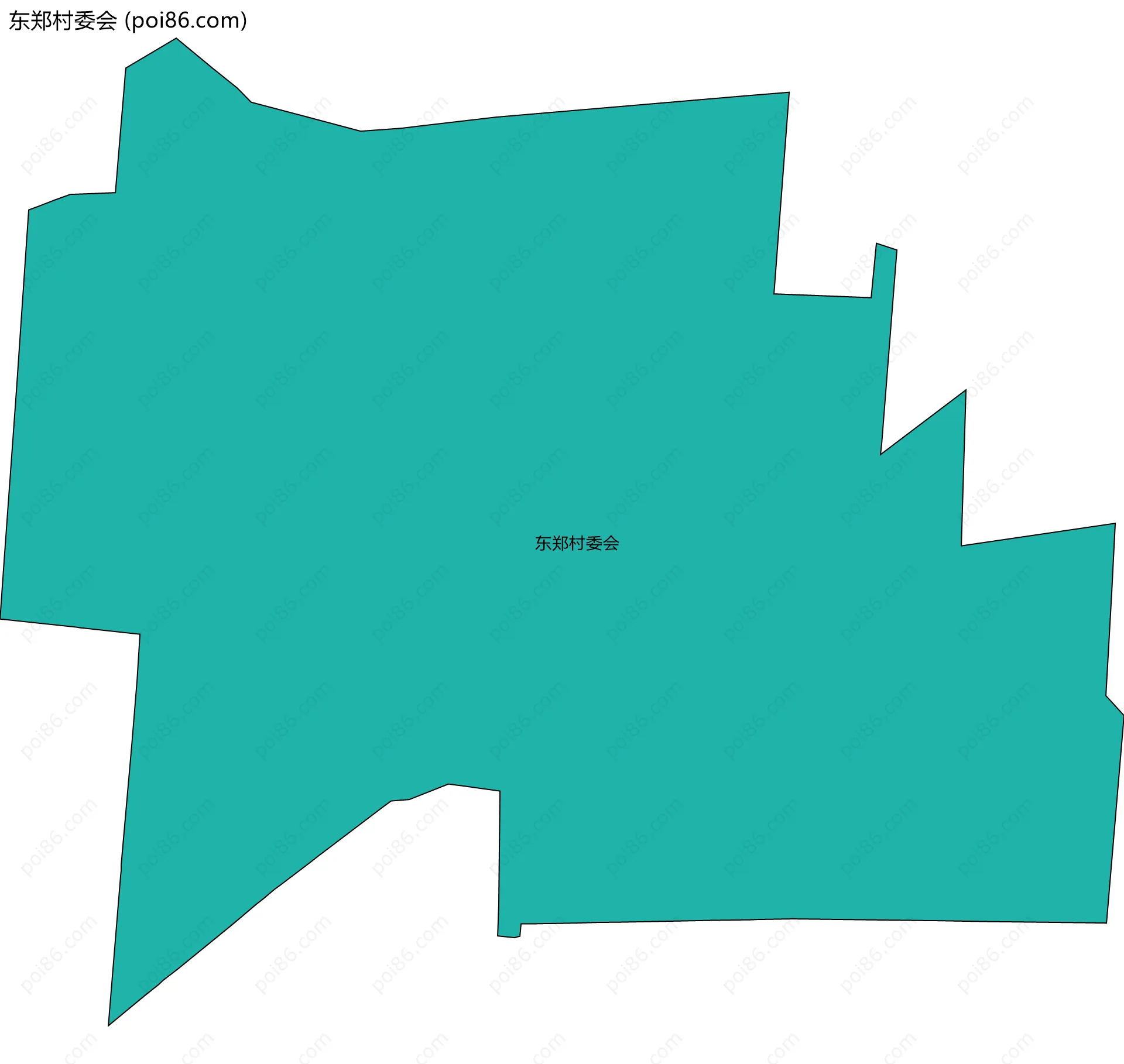 东郑村委会边界地图