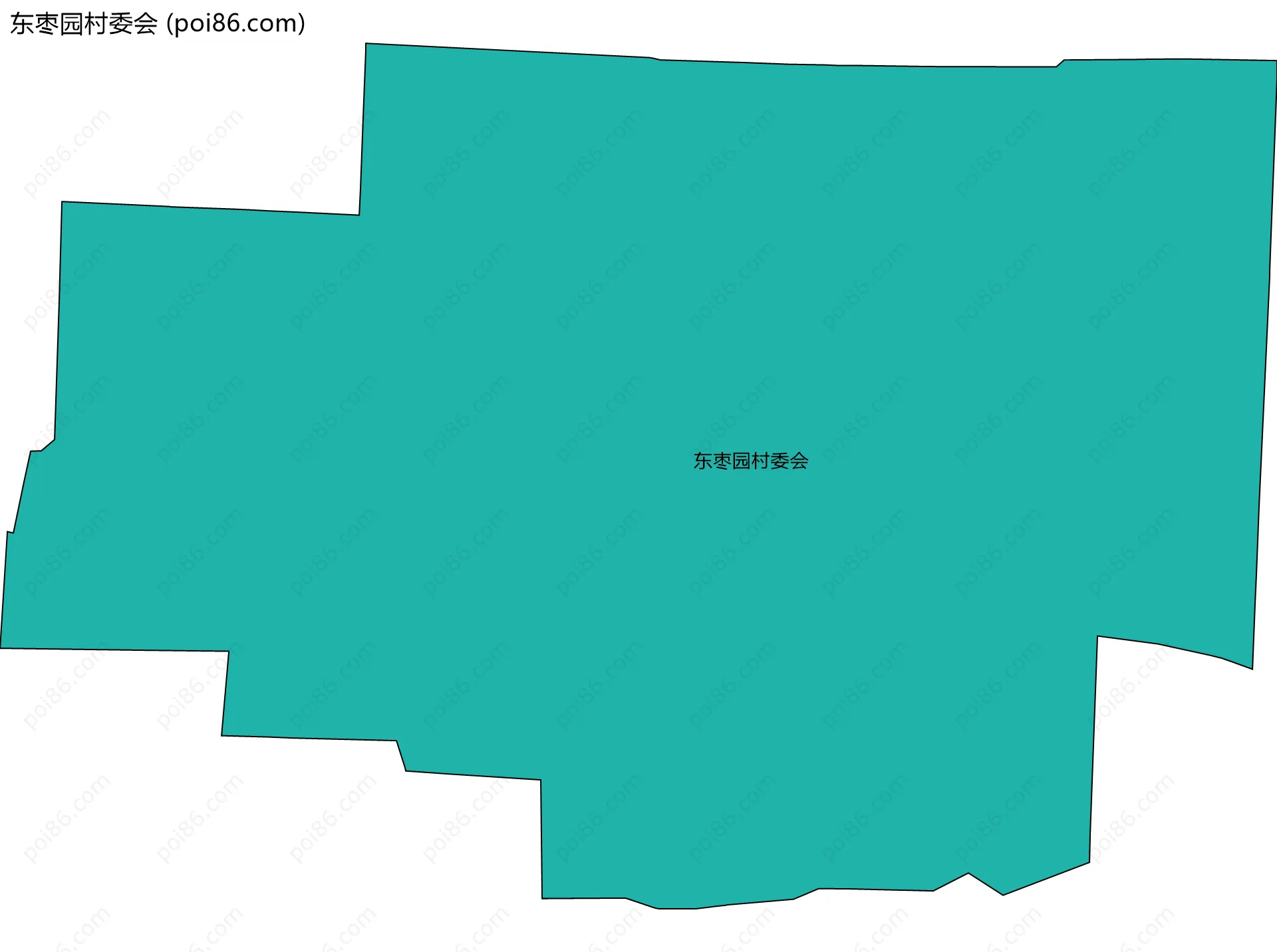 东枣园村委会边界地图