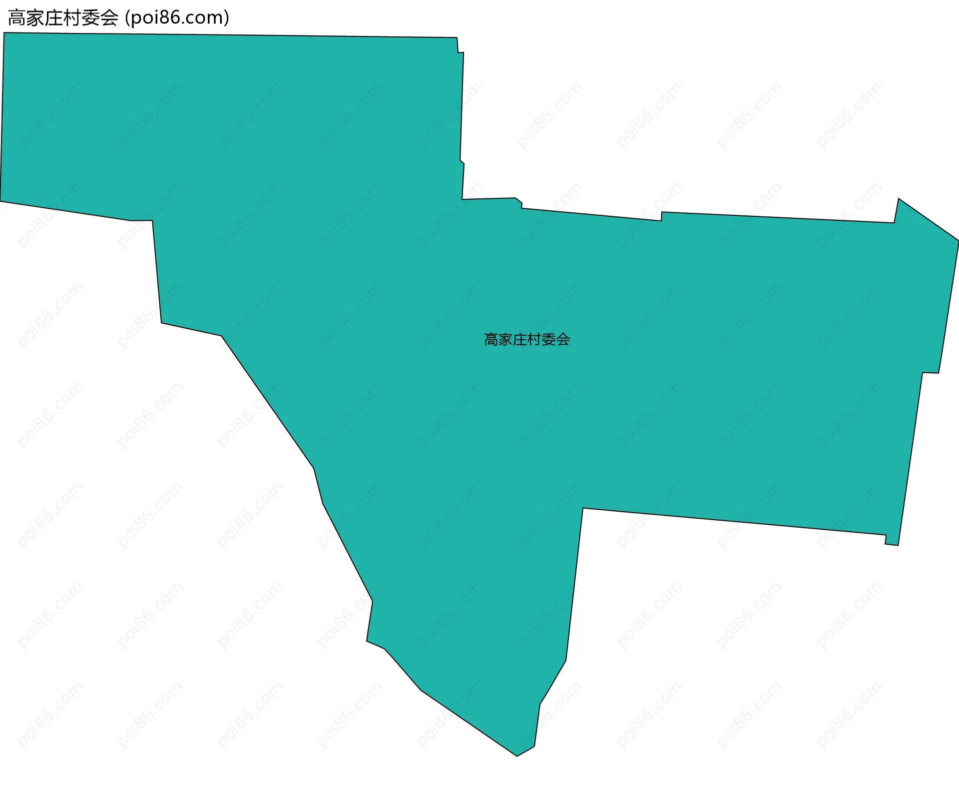高家庄村委会边界地图