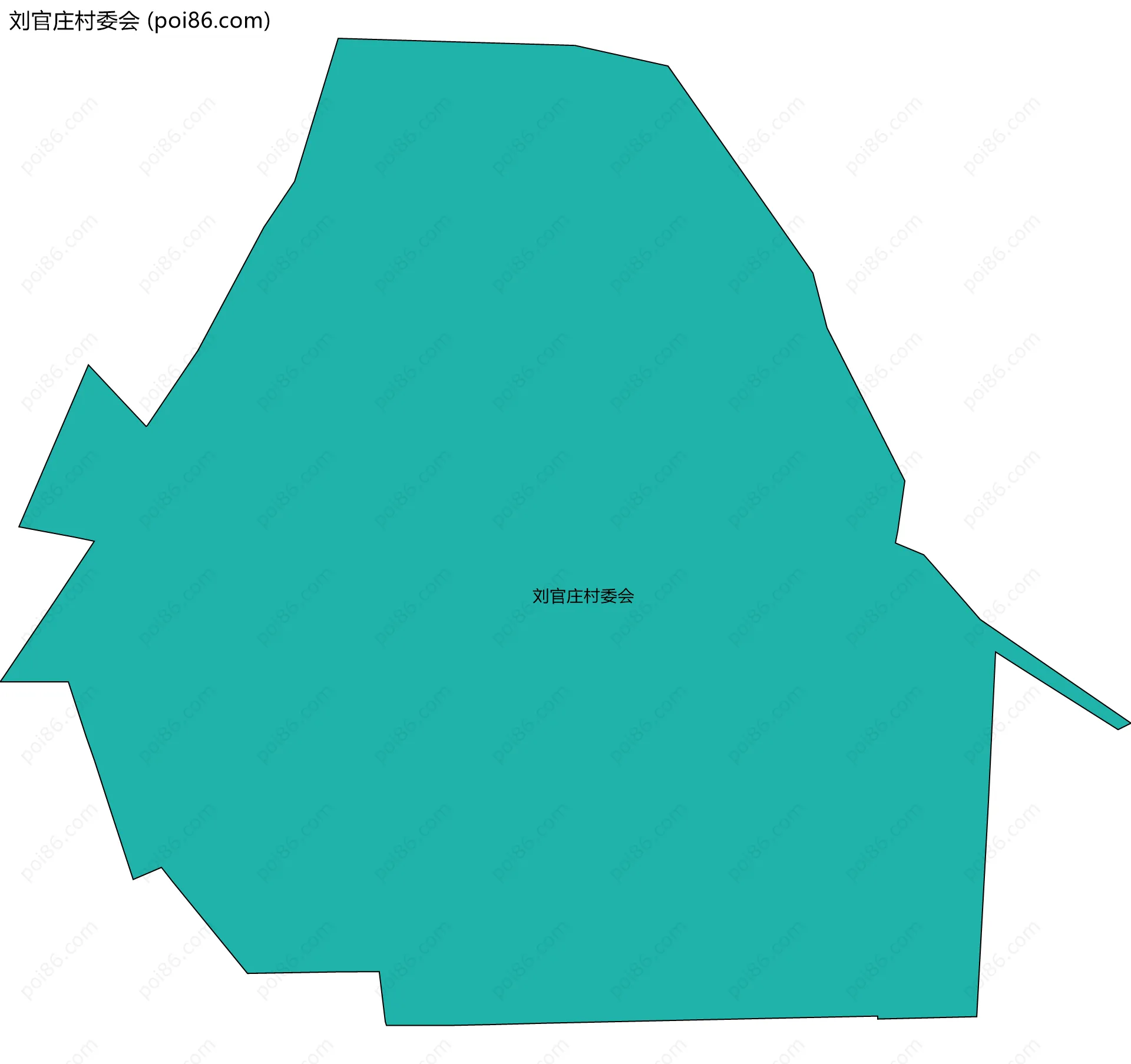 刘官庄村委会边界地图