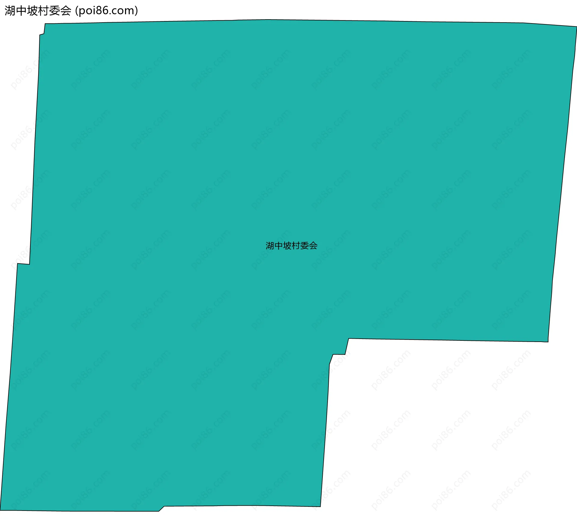 湖中坡村委会边界地图