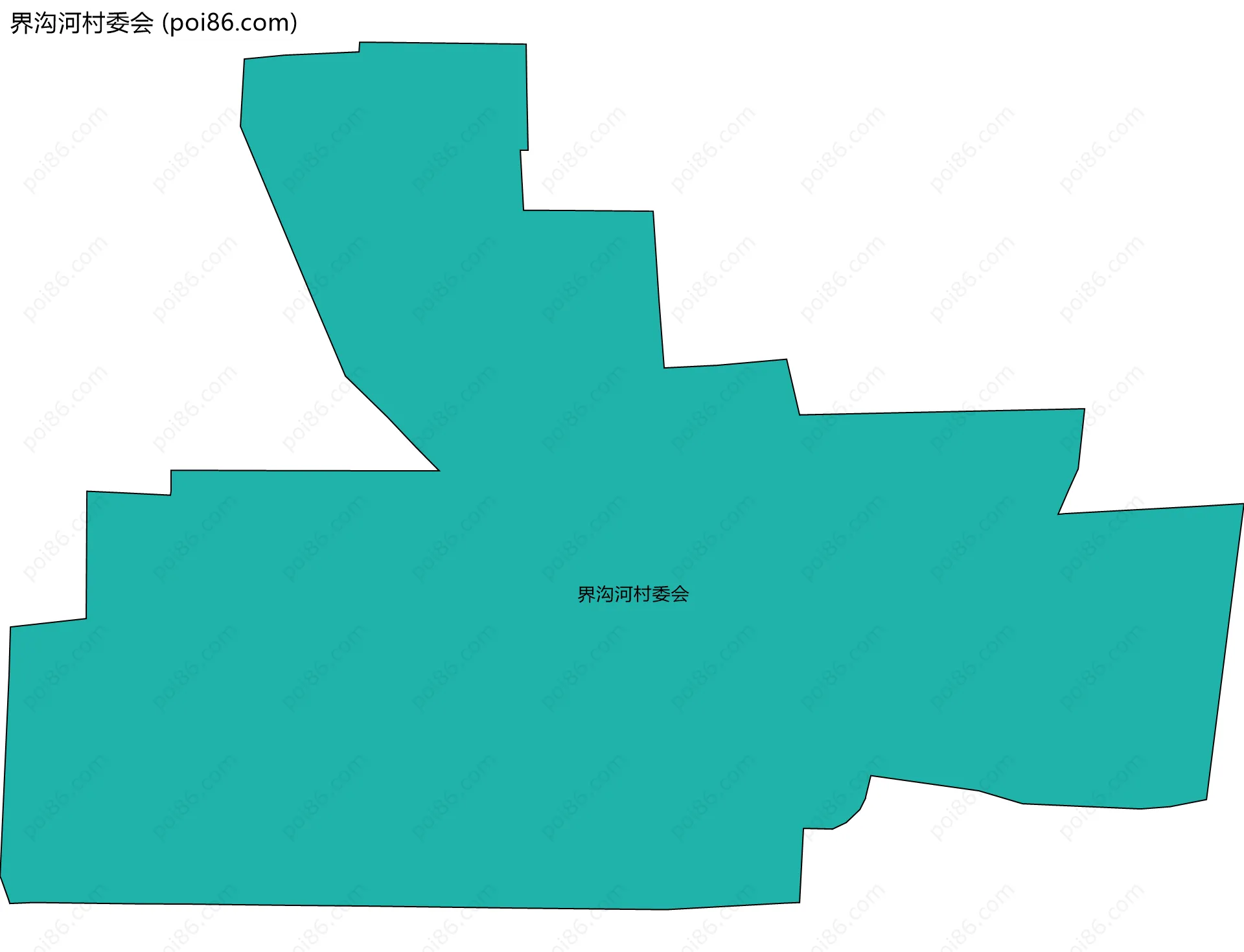 界沟河村委会边界地图