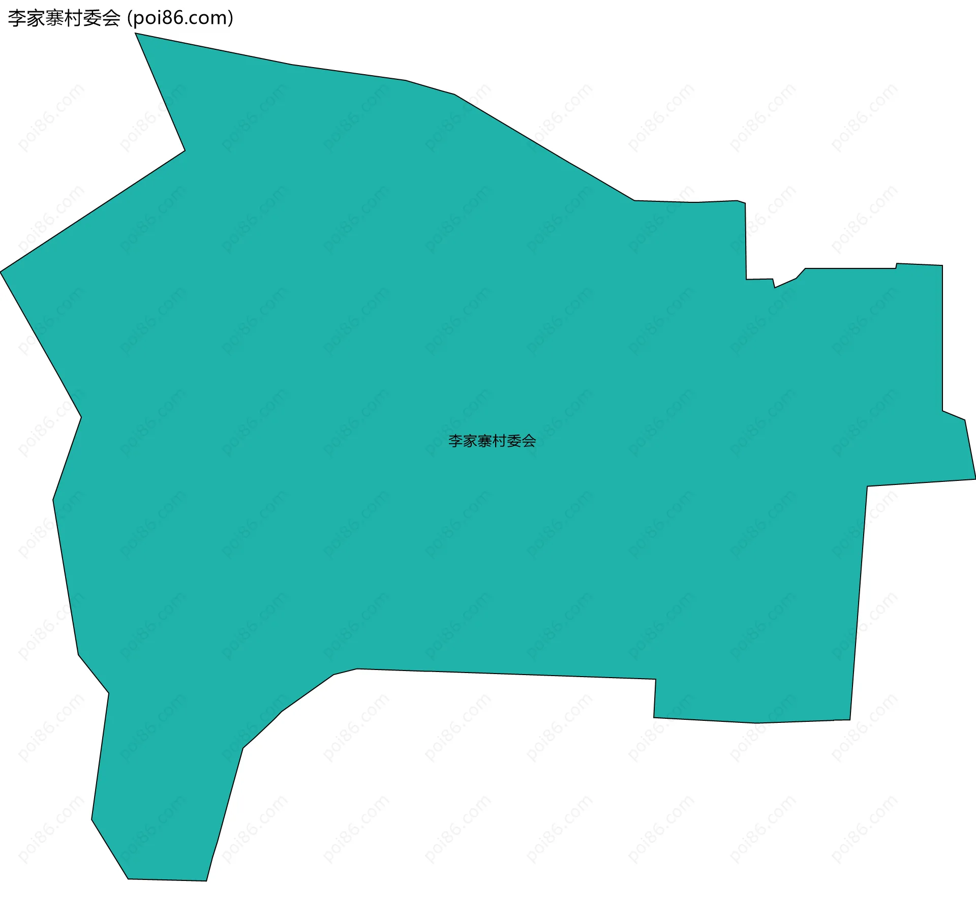 李家寨村委会边界地图