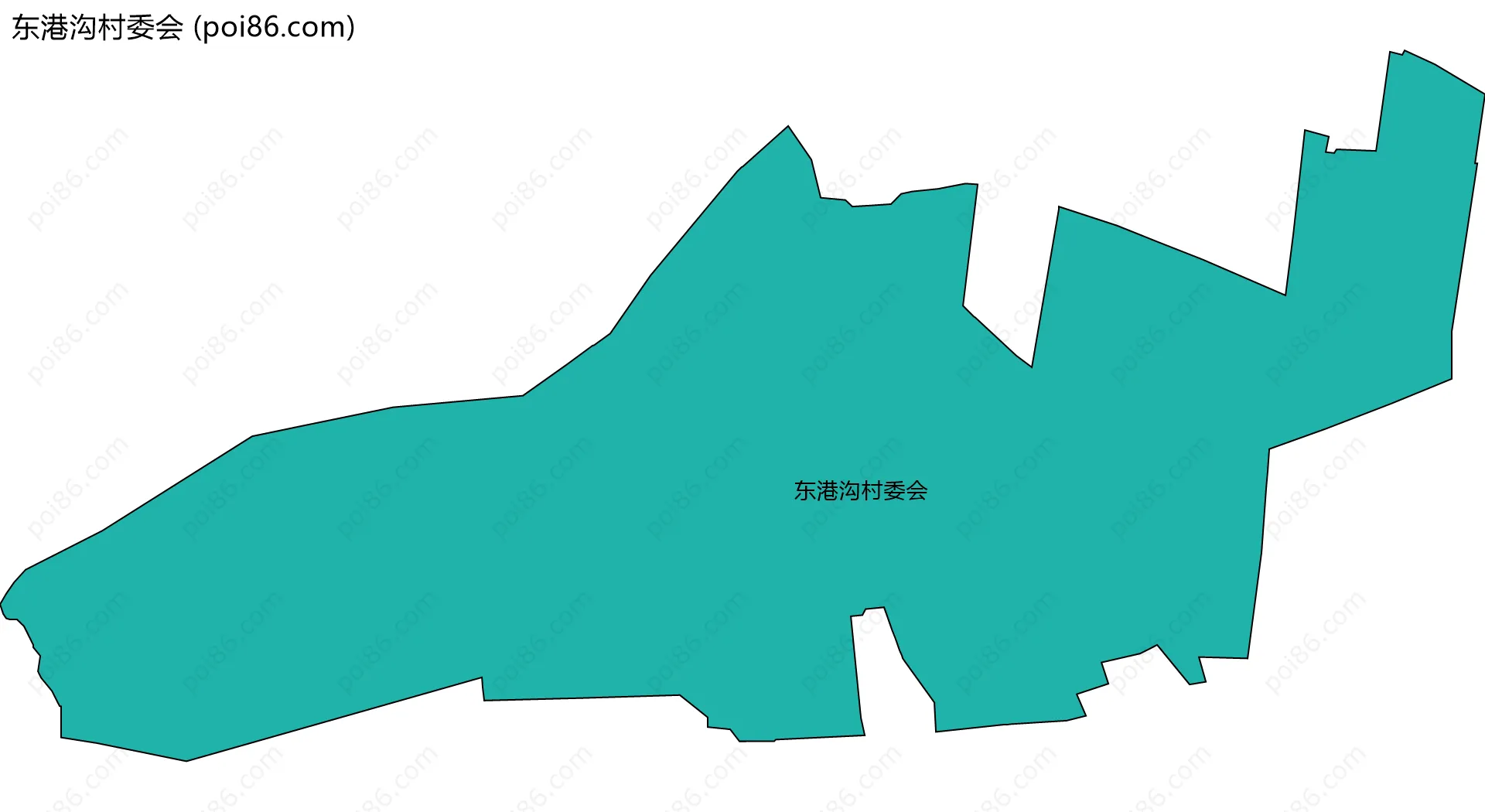 东港沟村委会边界地图