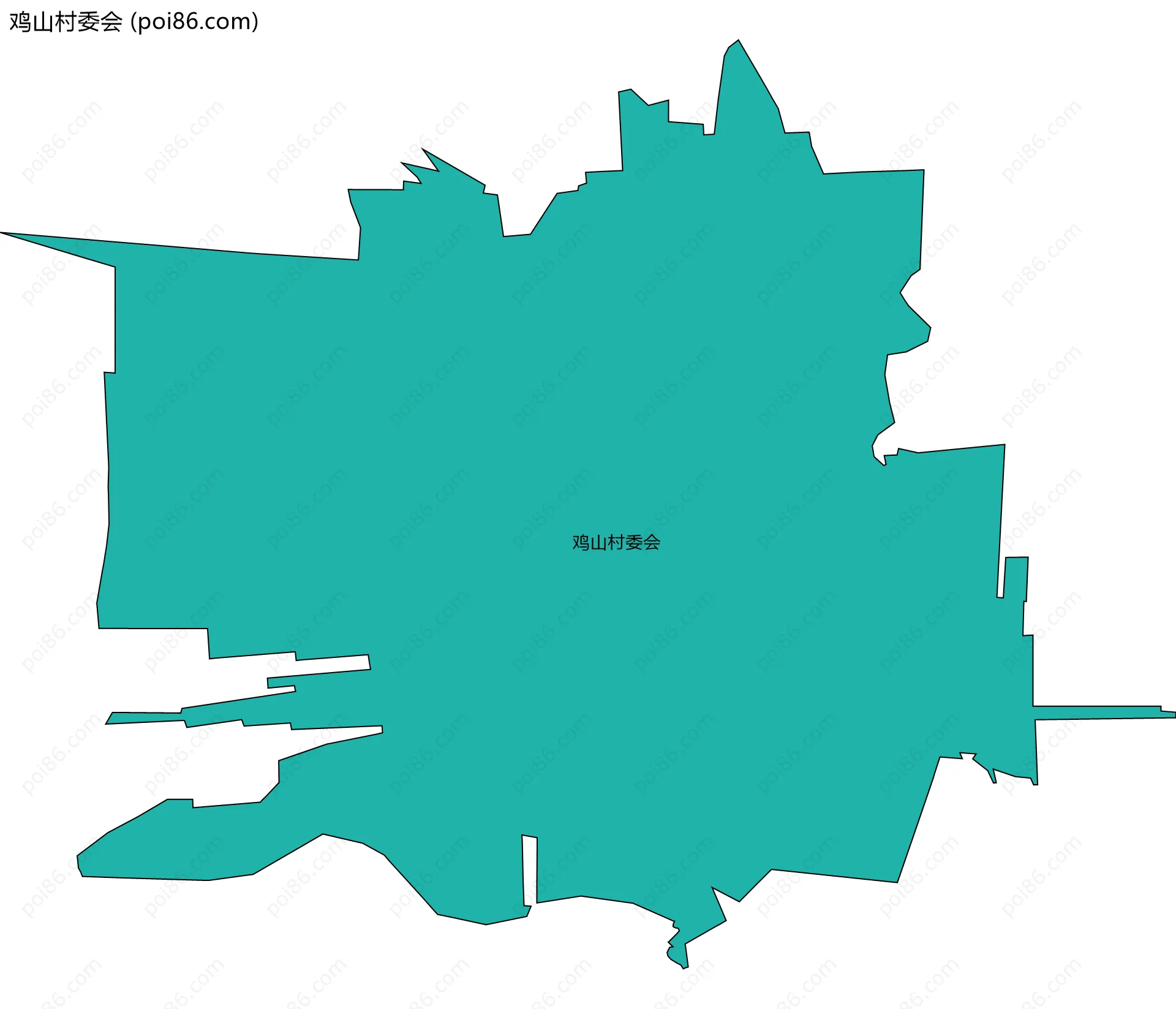 鸡山村委会边界地图