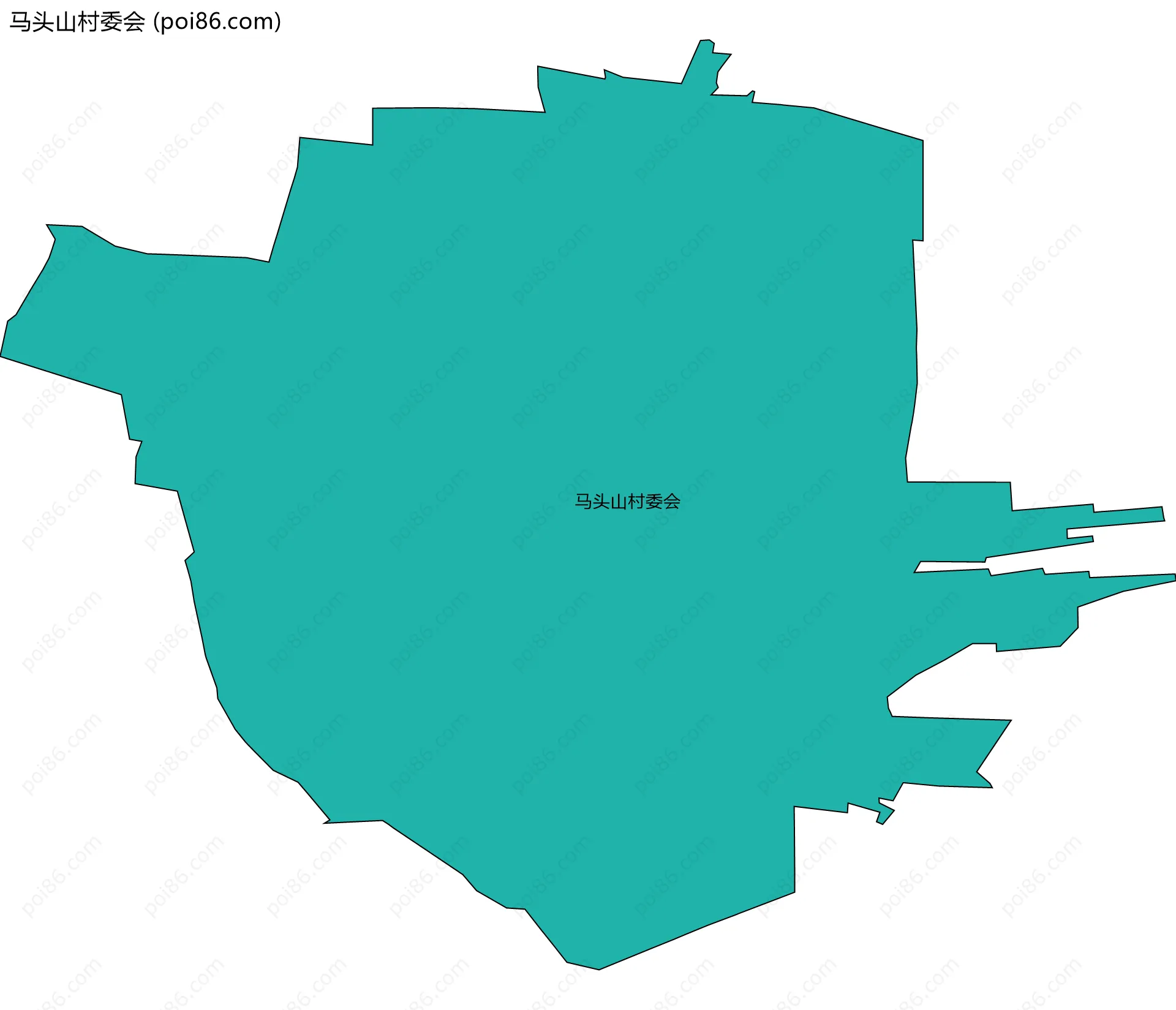 马头山村委会边界地图
