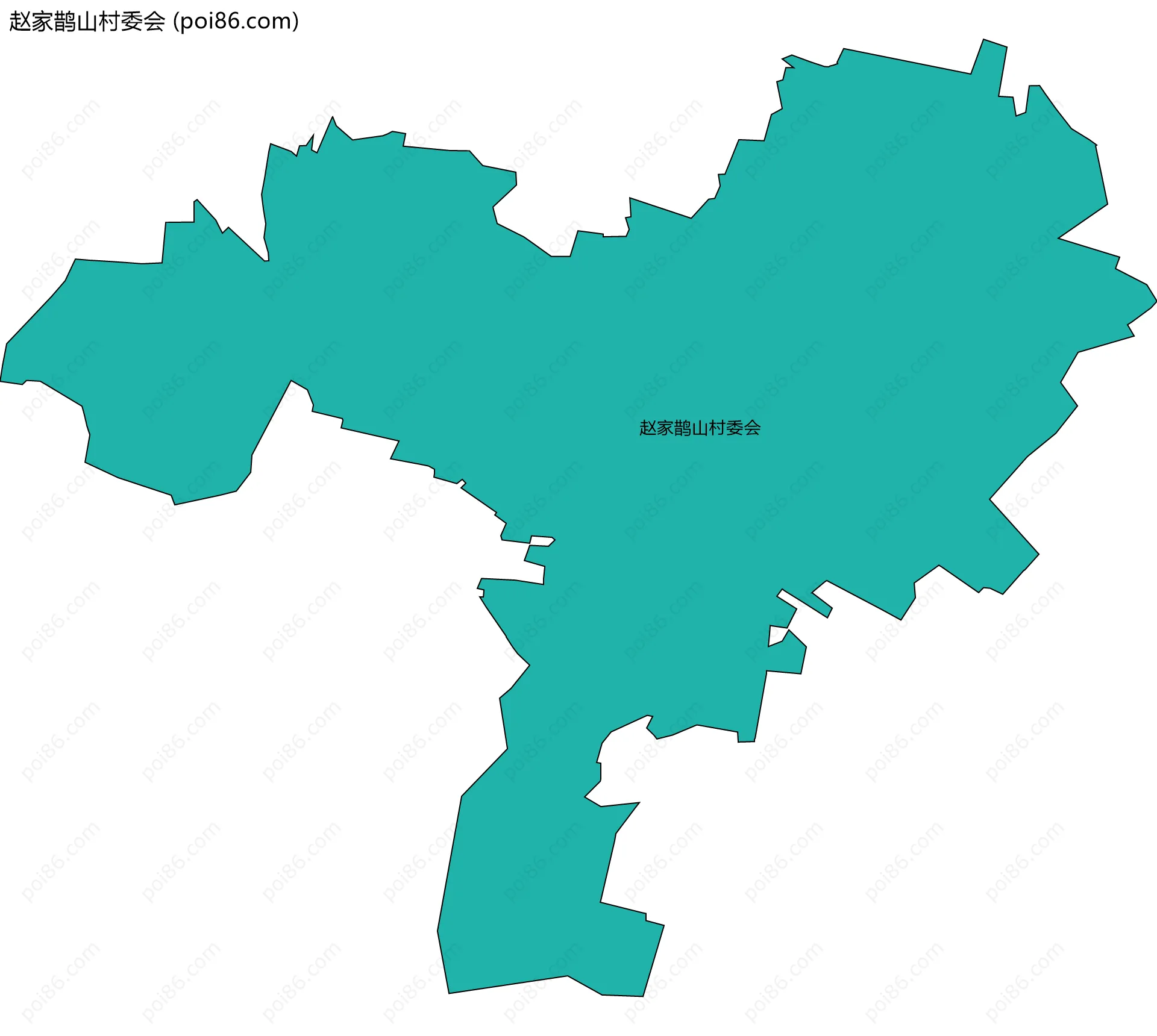 赵家鹊山村委会边界地图