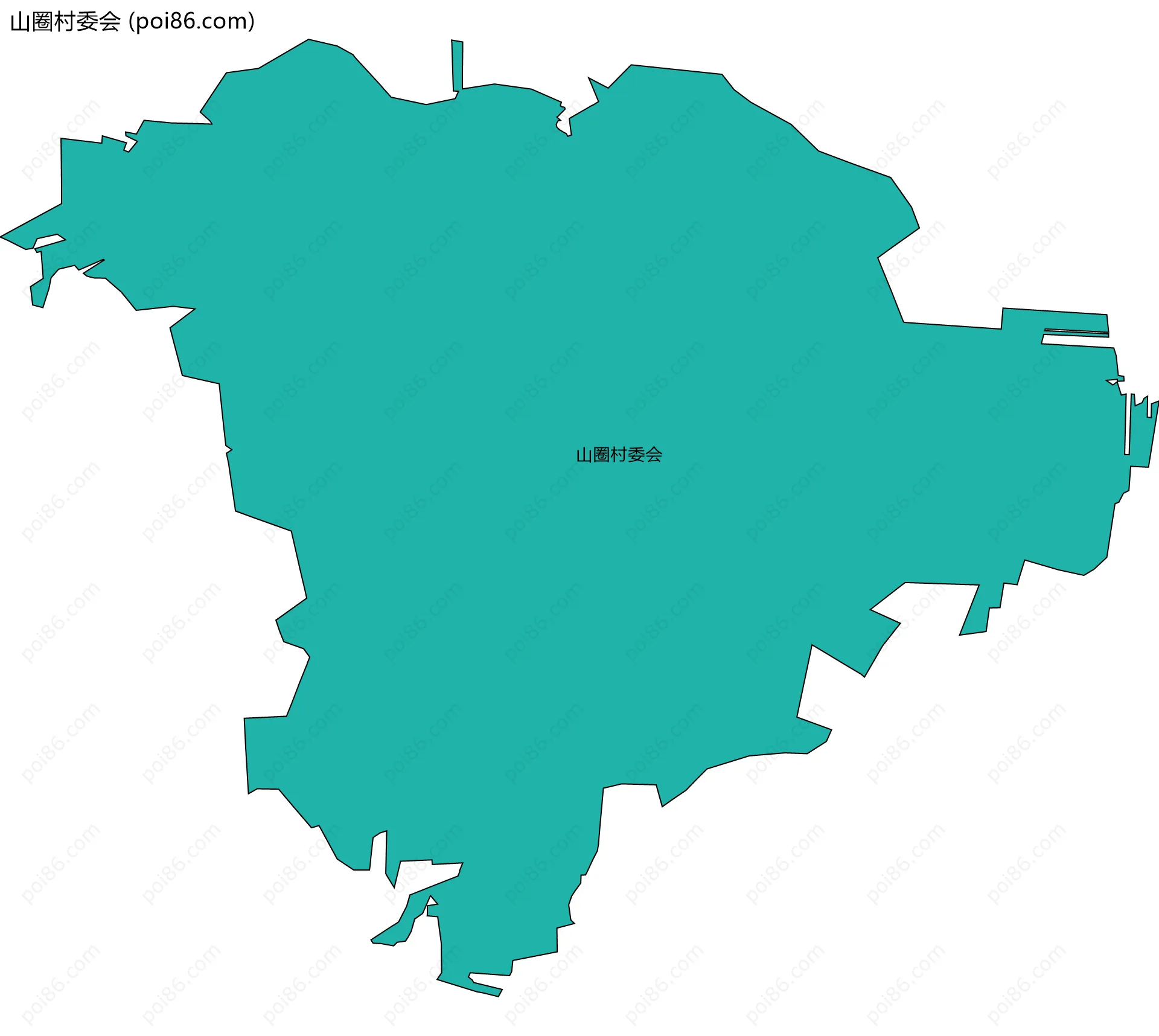 山圈村委会边界地图