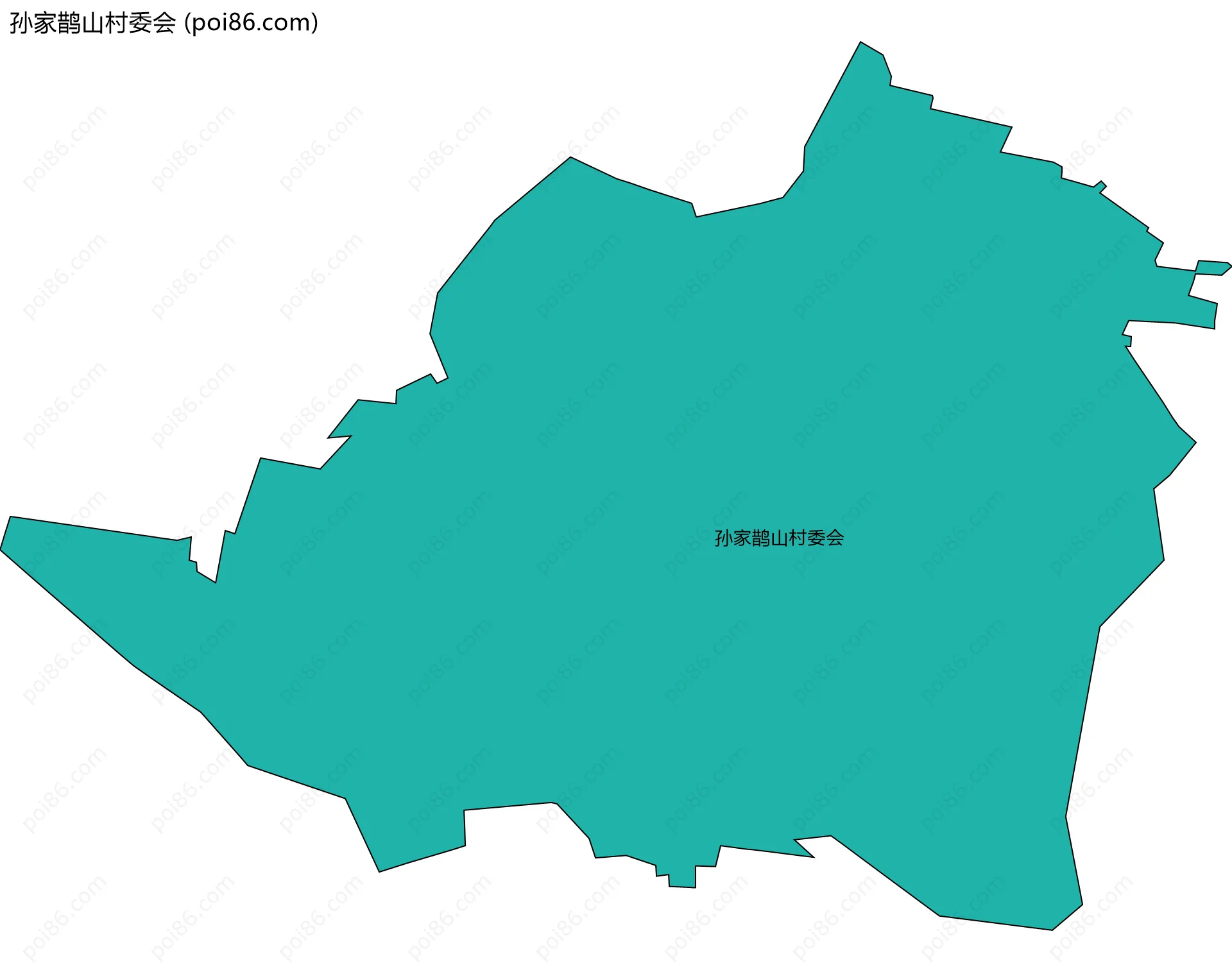 孙家鹊山村委会边界地图