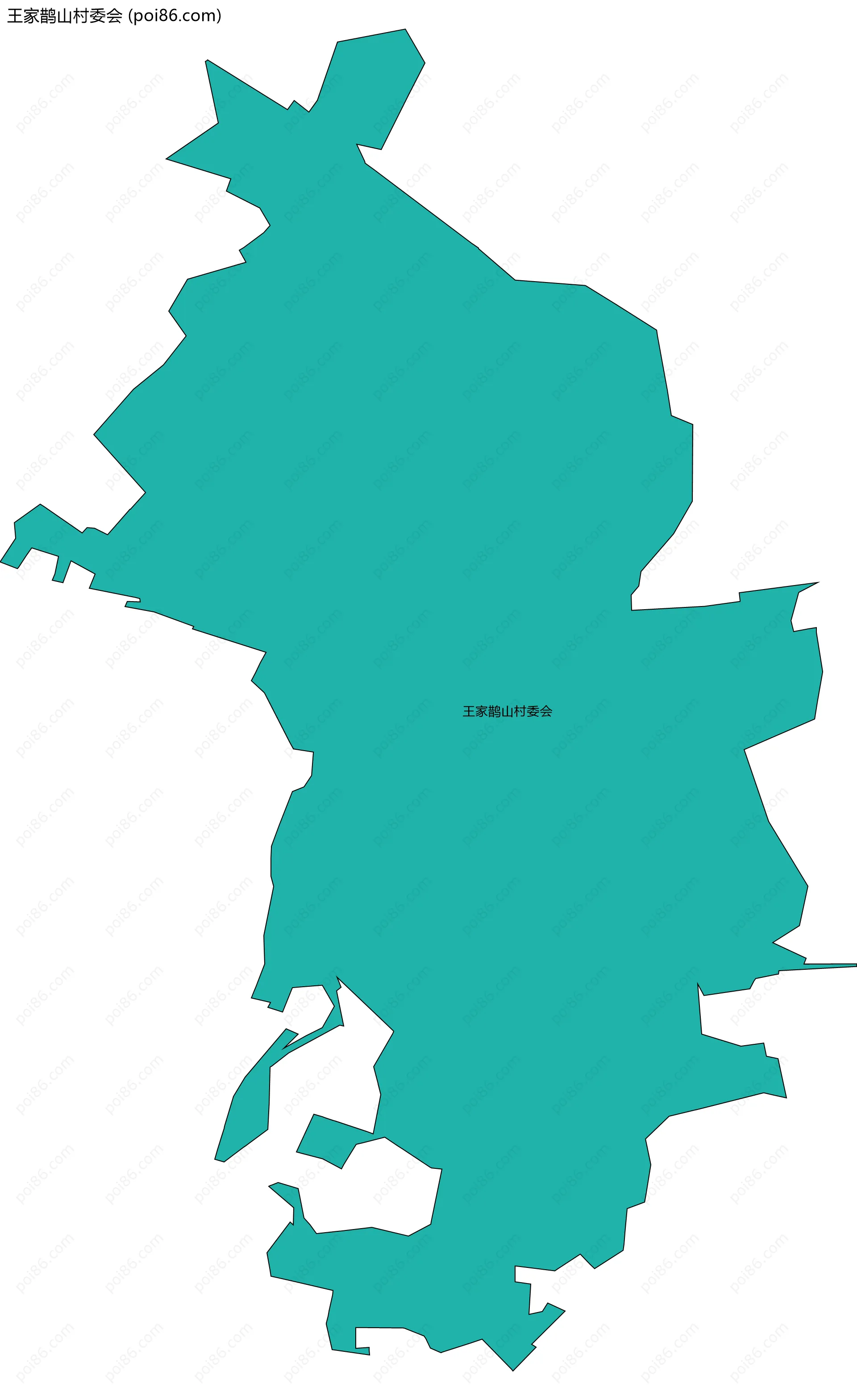 王家鹊山村委会边界地图