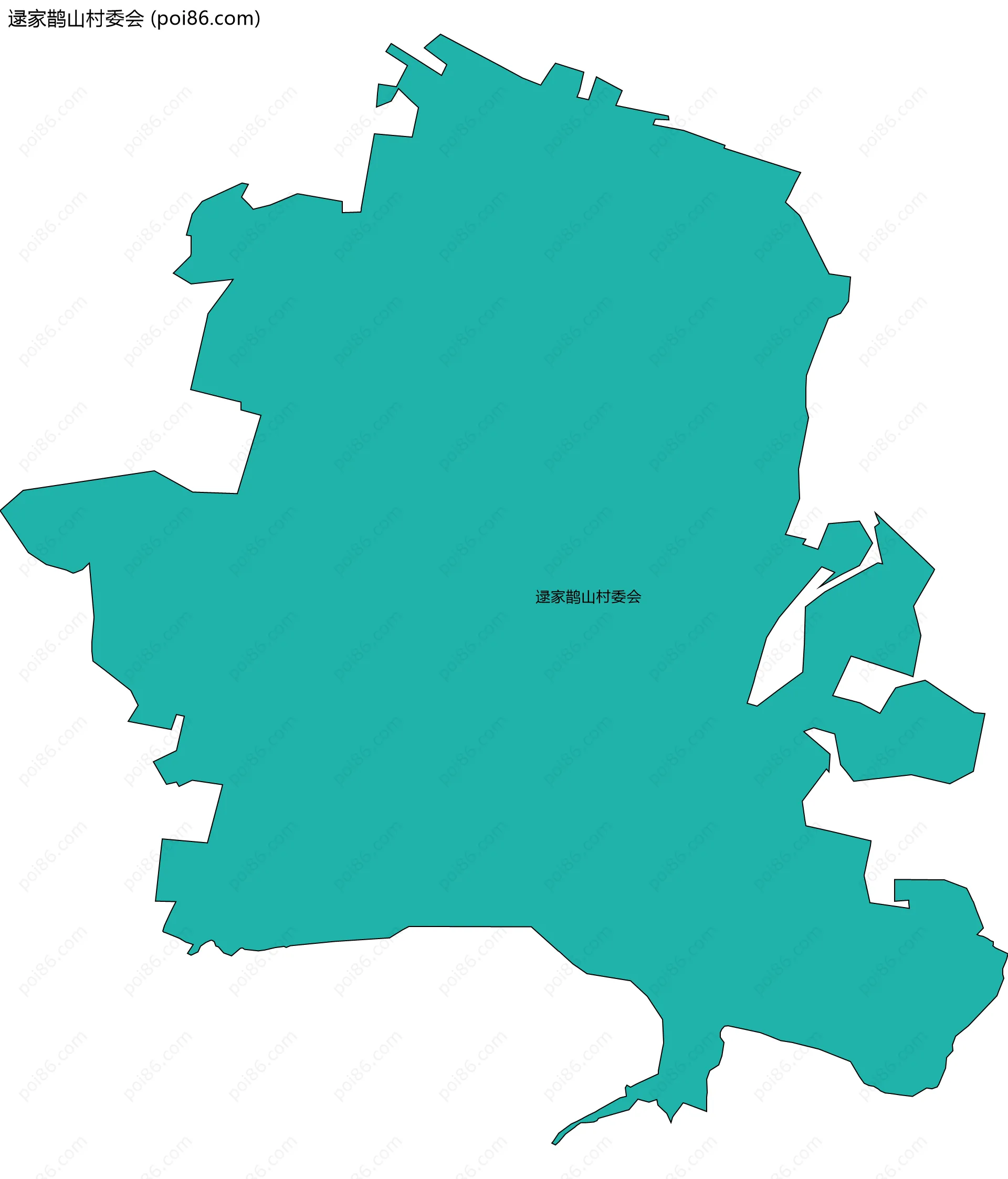 逯家鹊山村委会边界地图