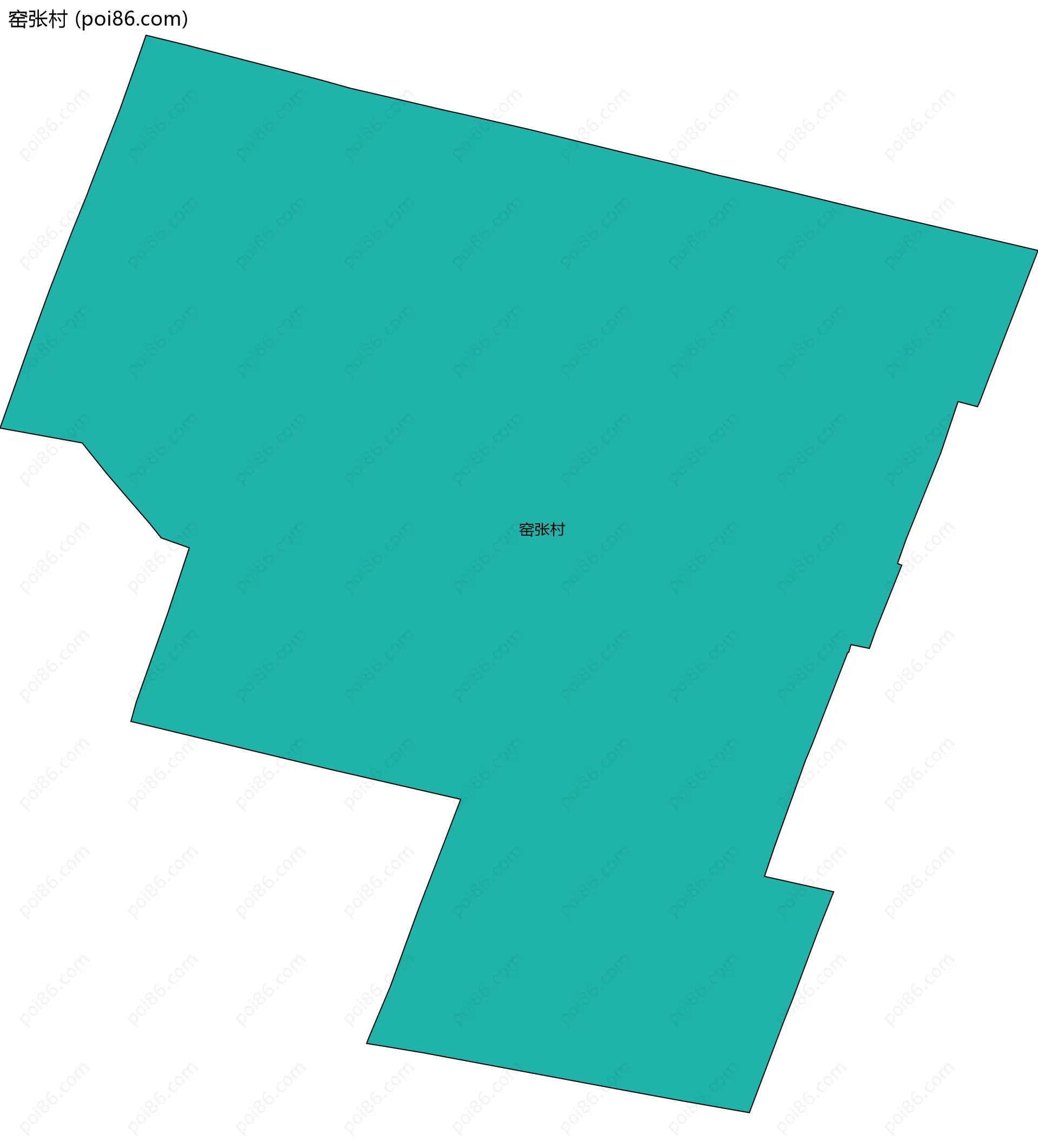 窑张村边界地图