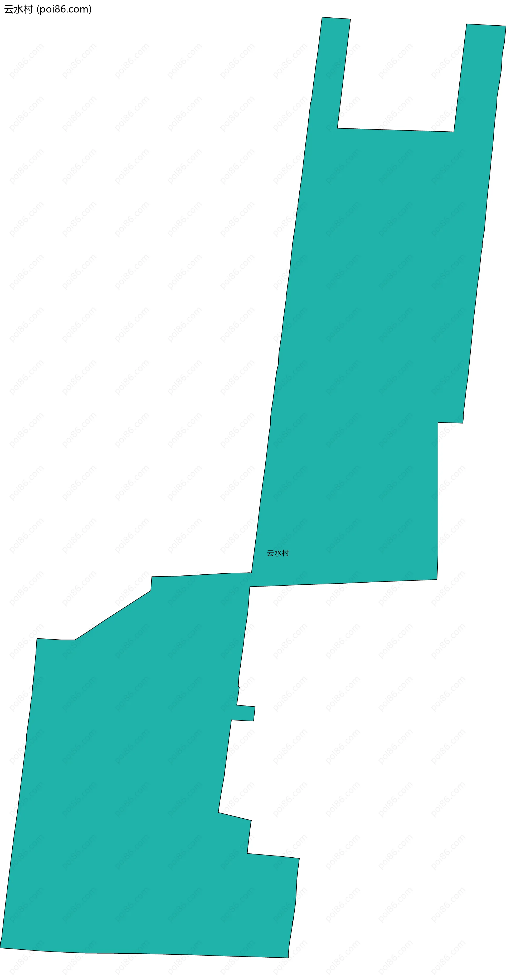 云水村边界地图