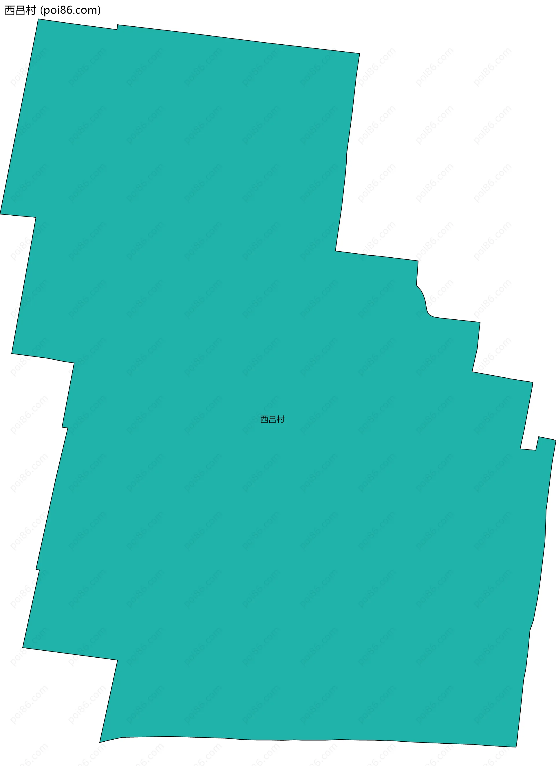 西吕村边界地图