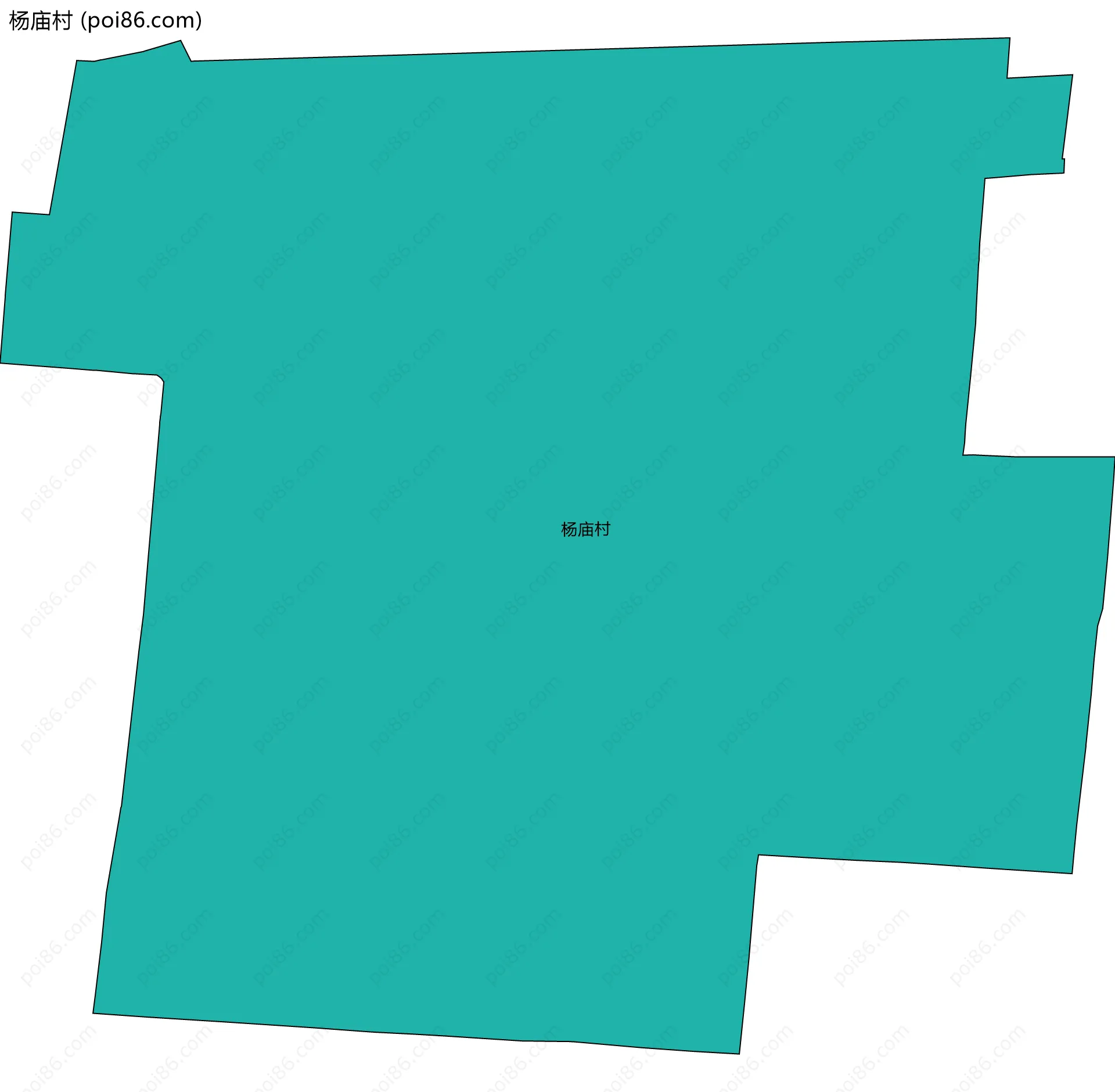 杨庙村边界地图