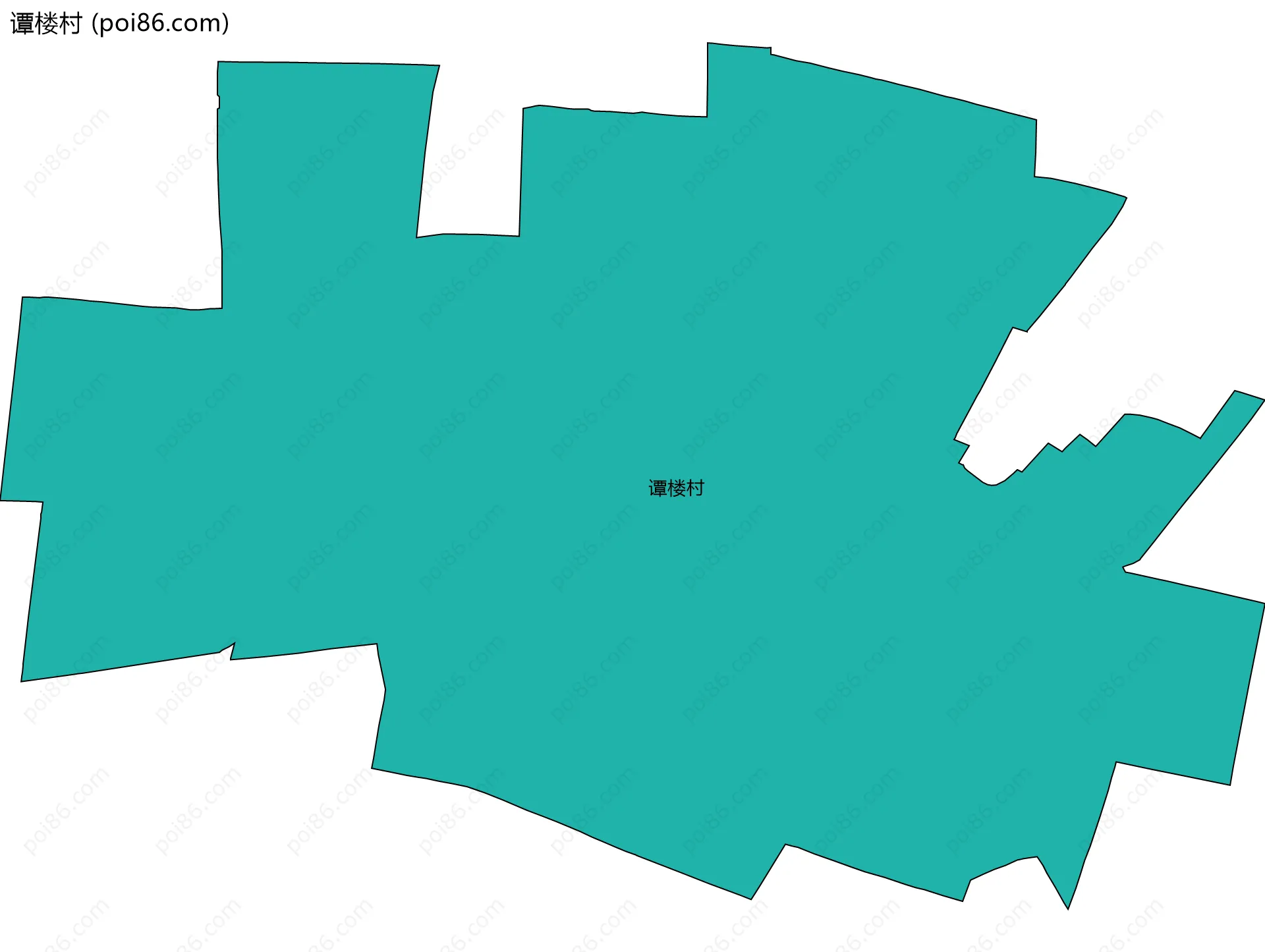 谭楼村边界地图