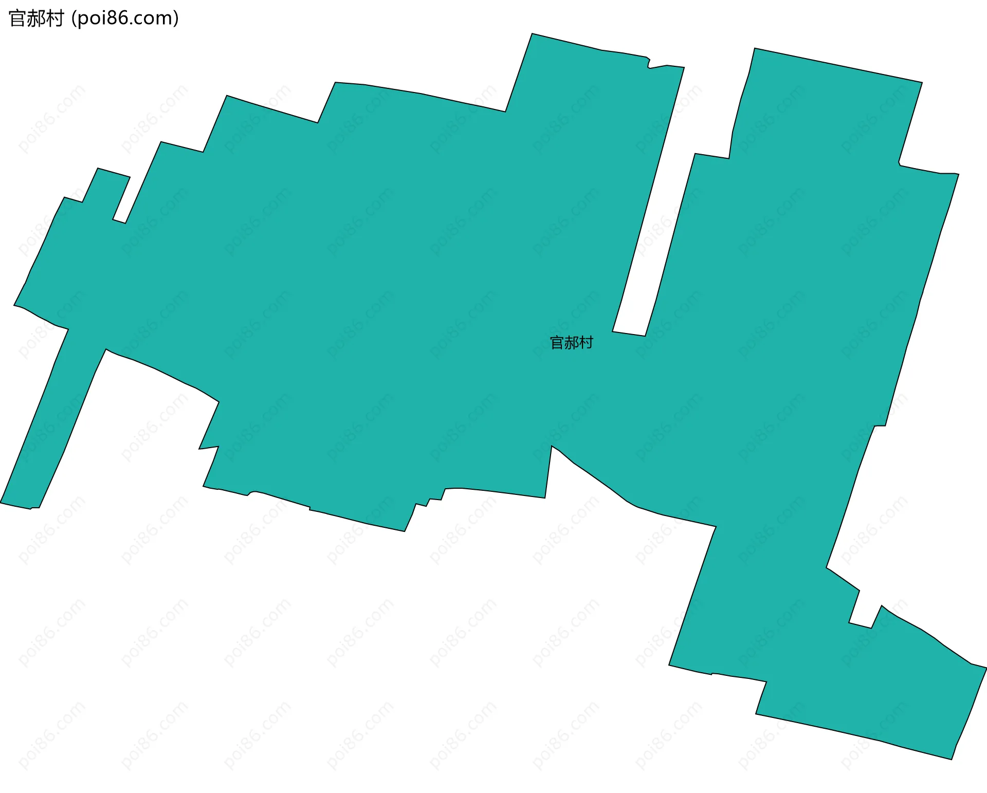 官郝村边界地图