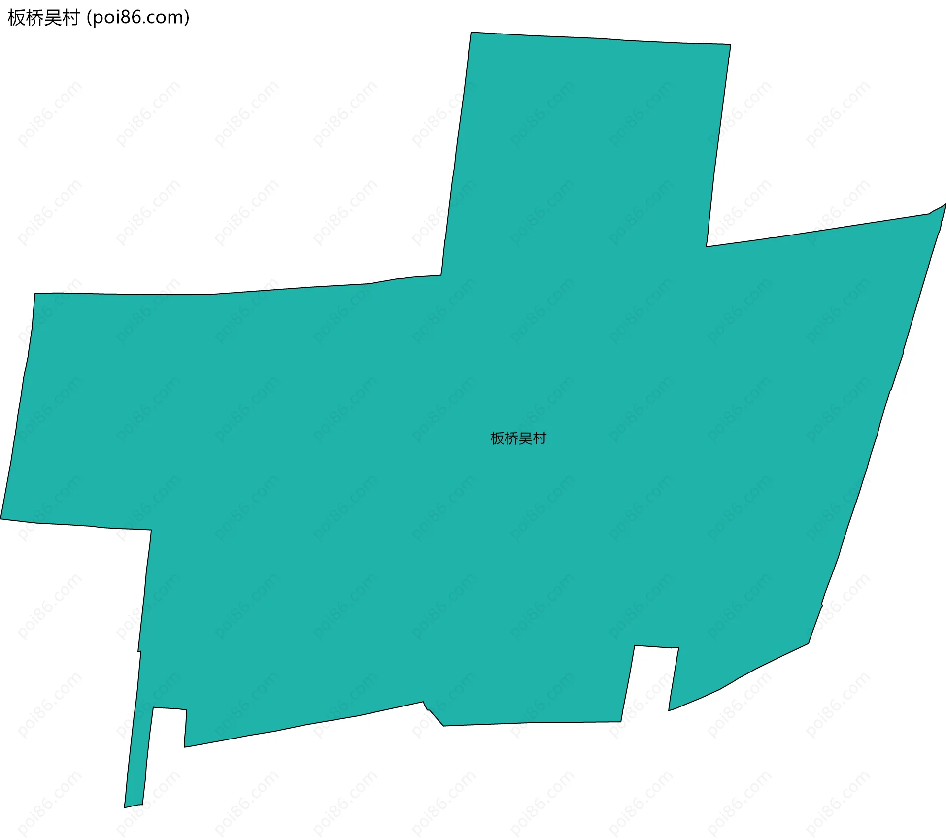 板桥吴村边界地图