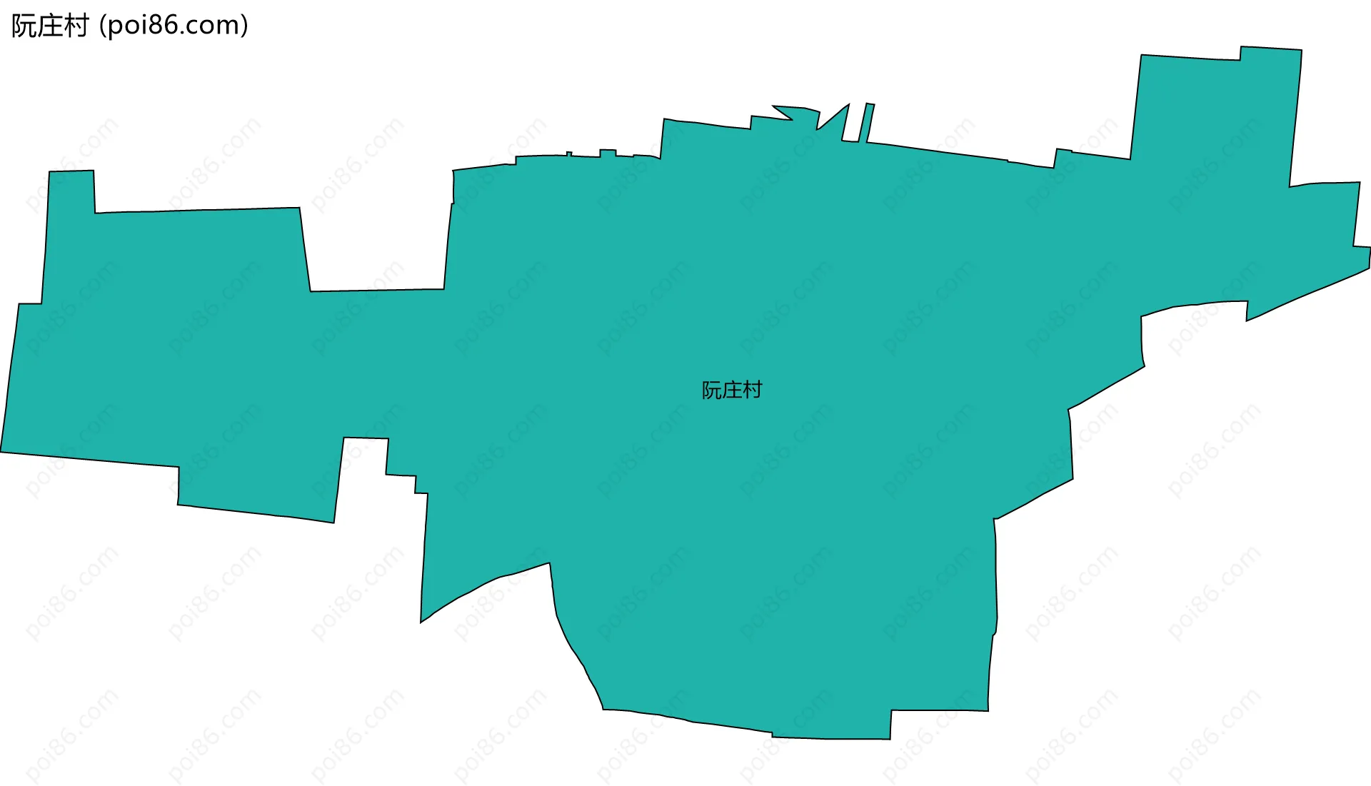 阮庄村边界地图