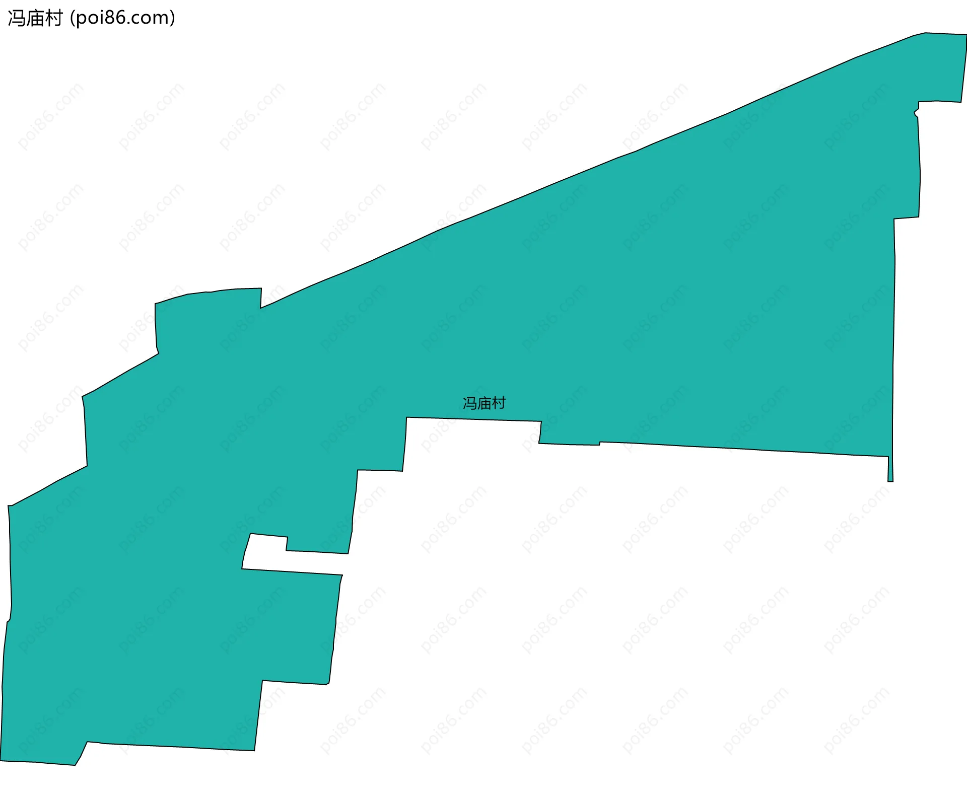 冯庙村边界地图