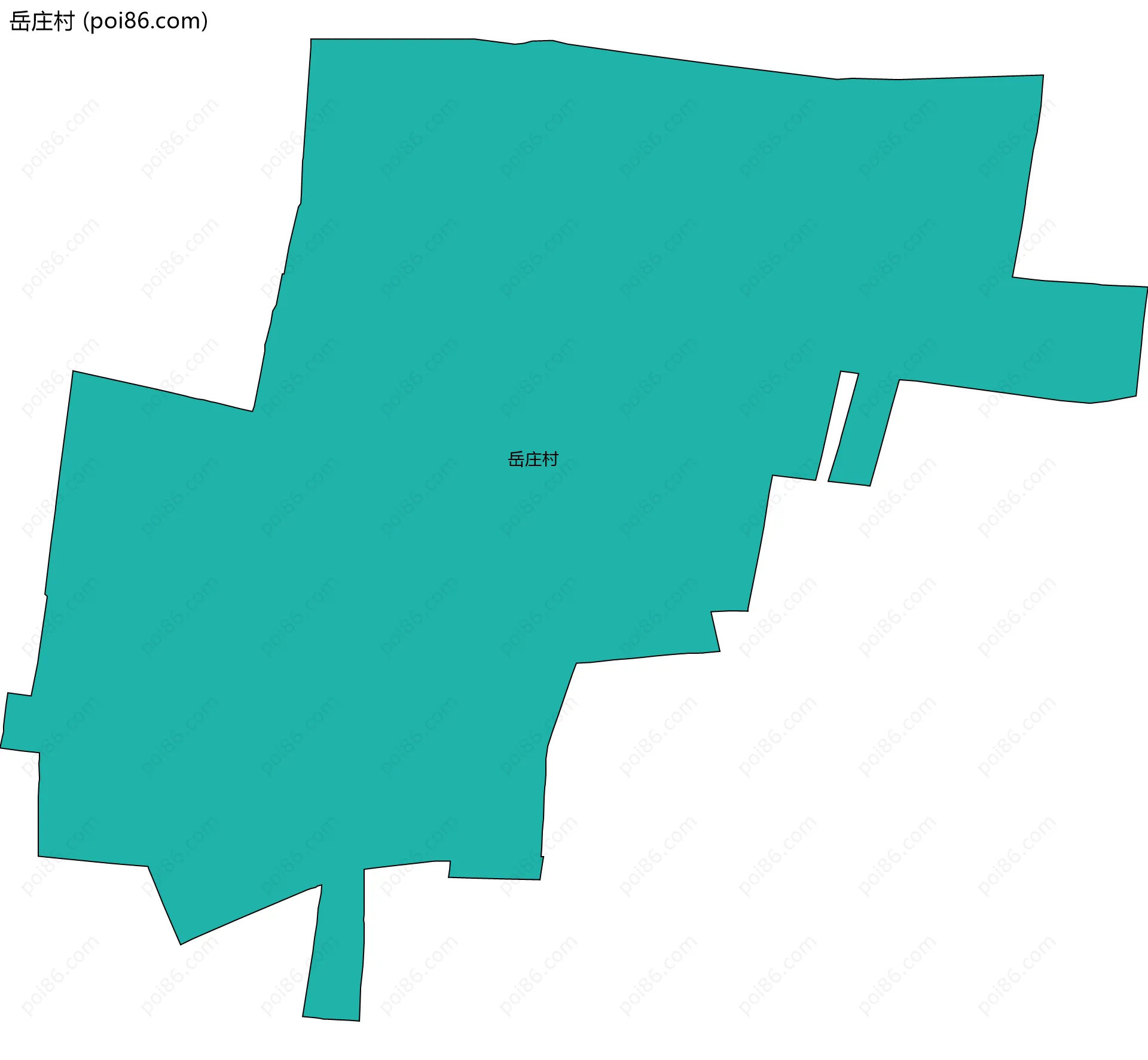 岳庄村边界地图
