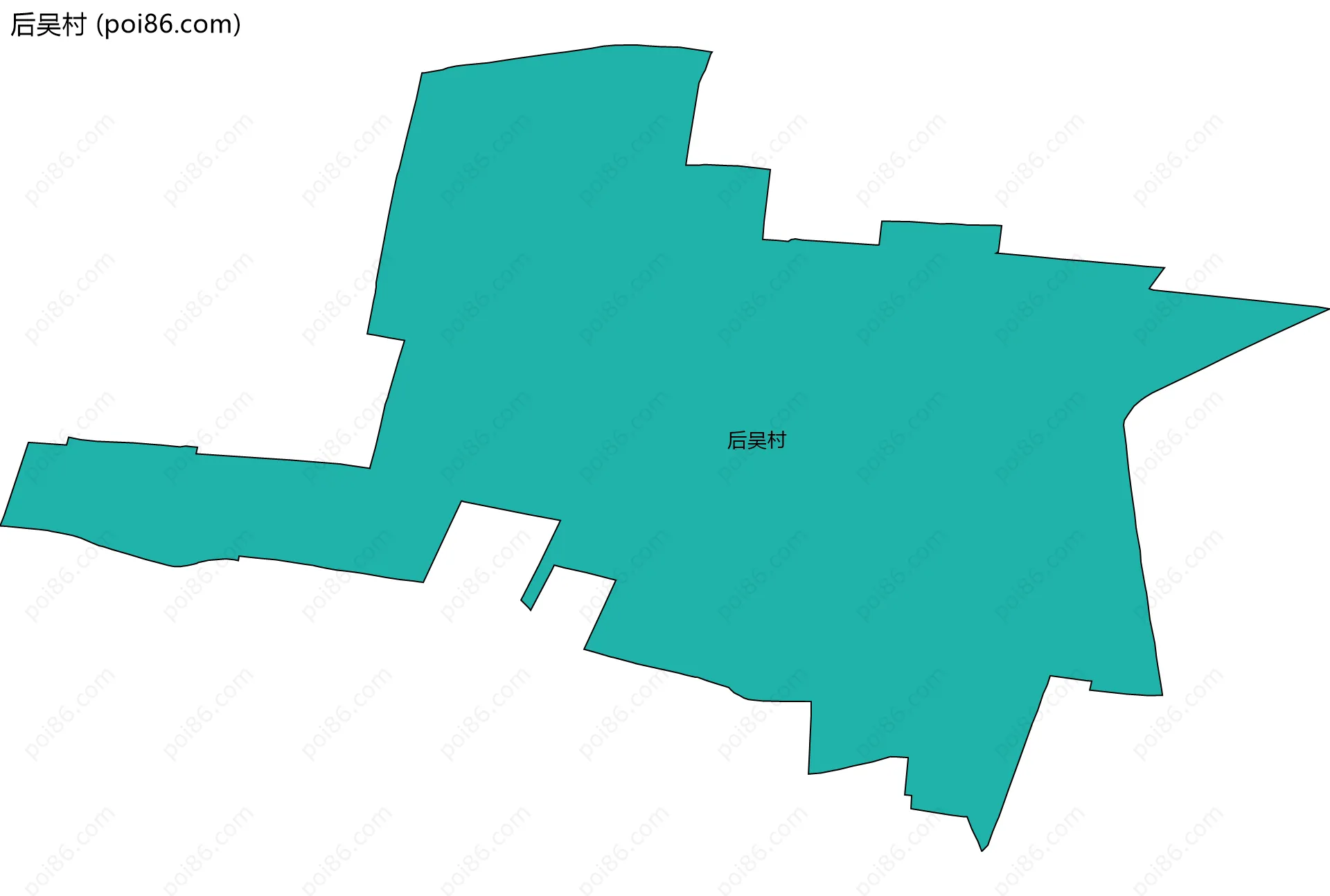 后吴村边界地图