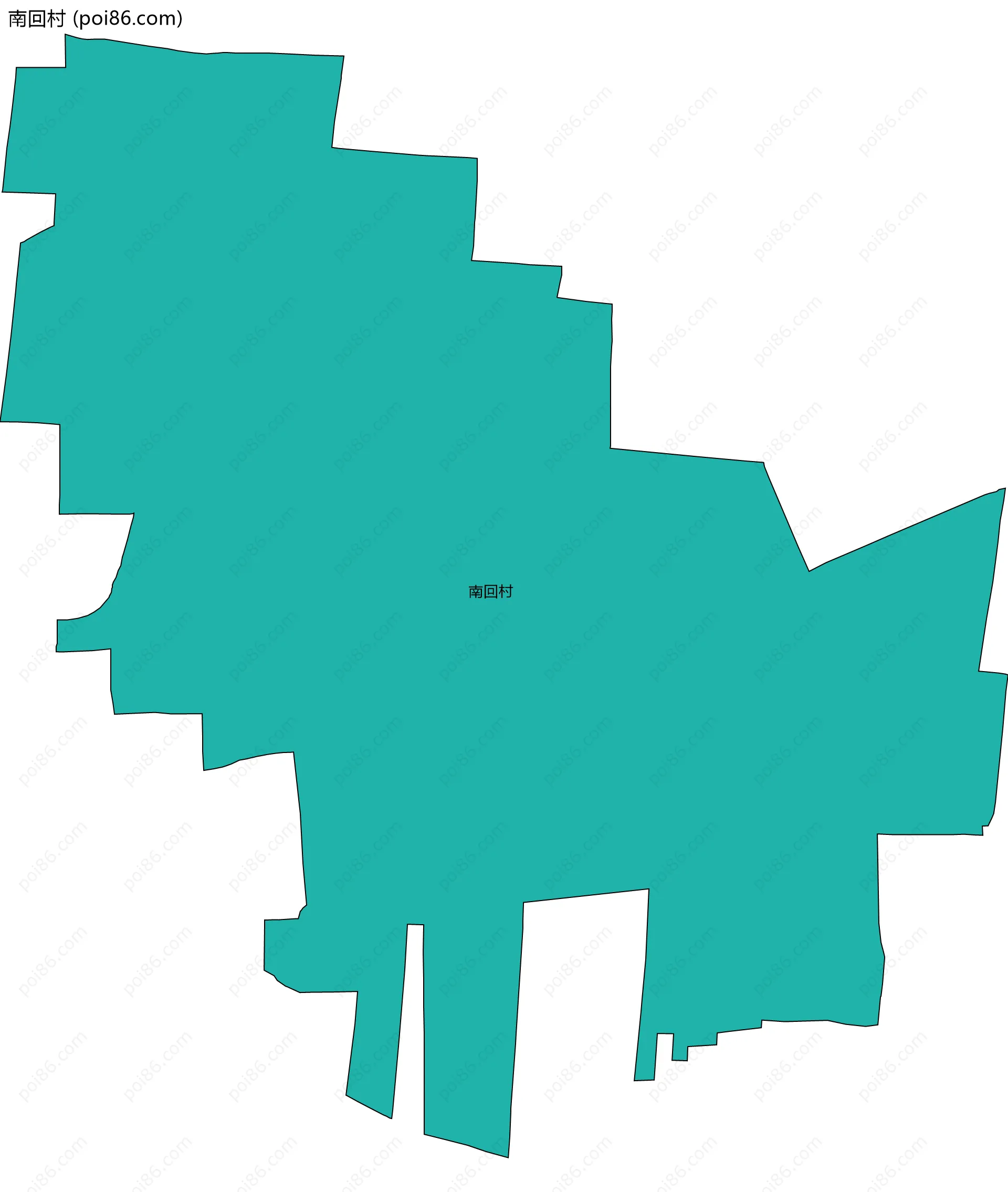 南回村边界地图