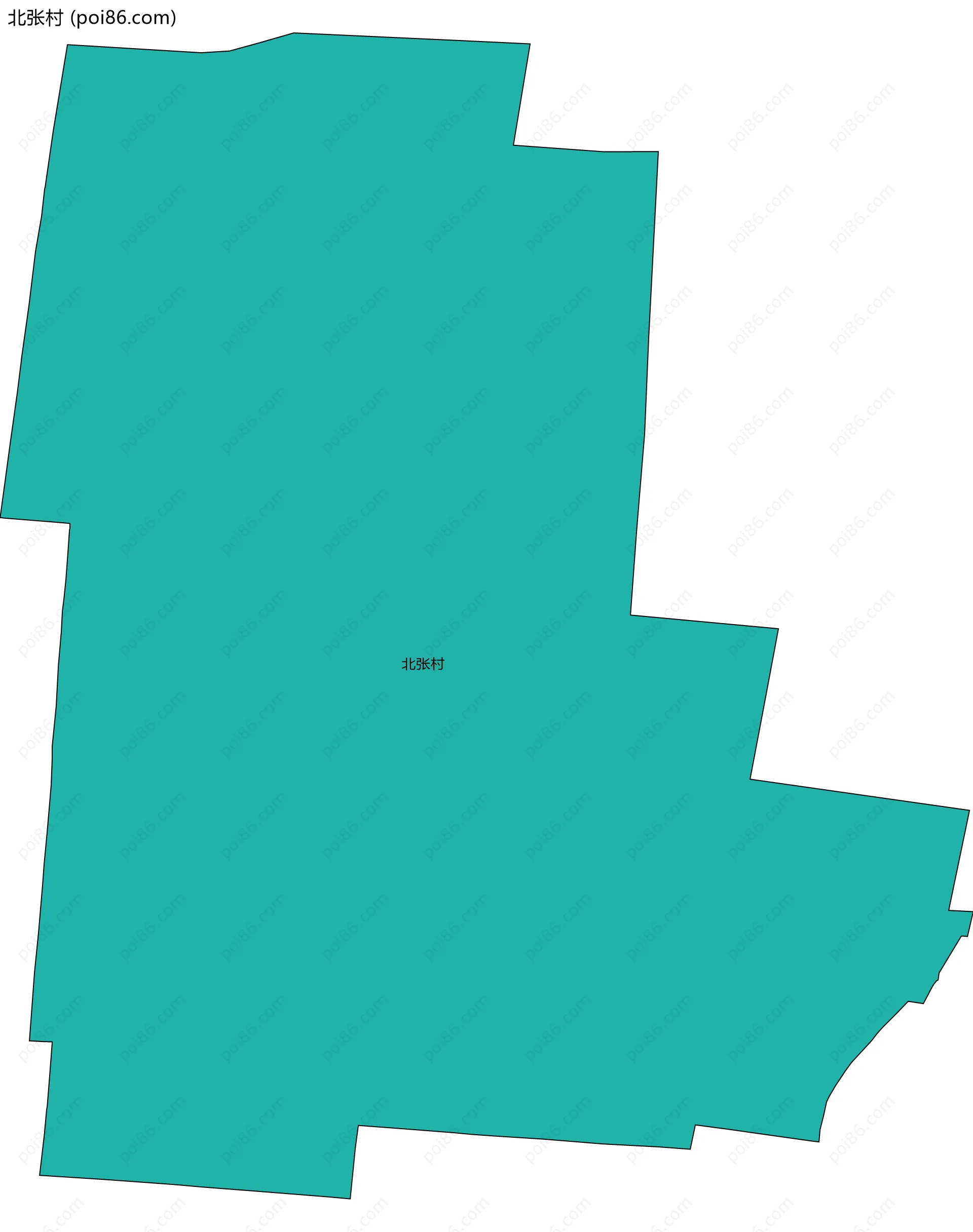 北张村边界地图