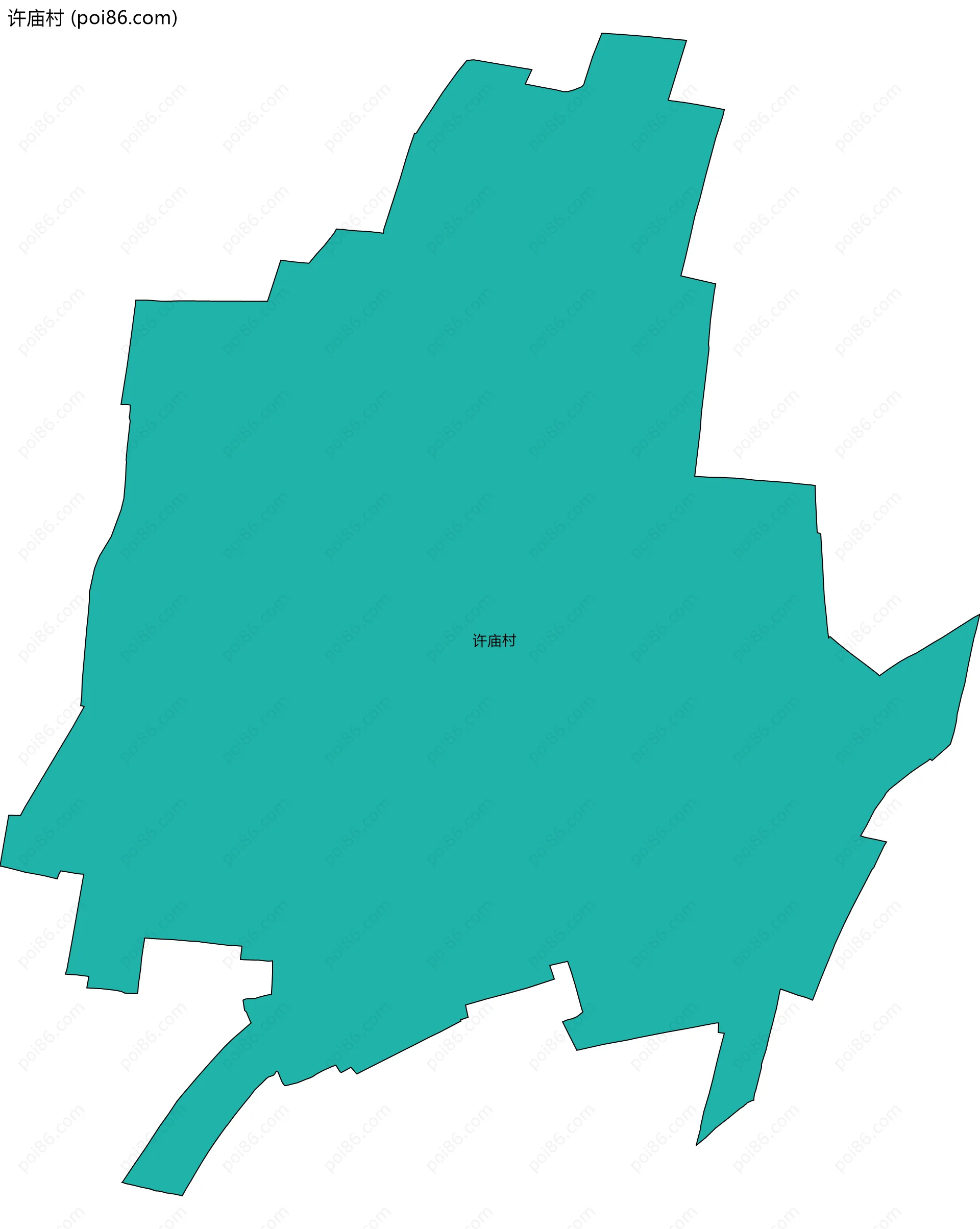 许庙村边界地图