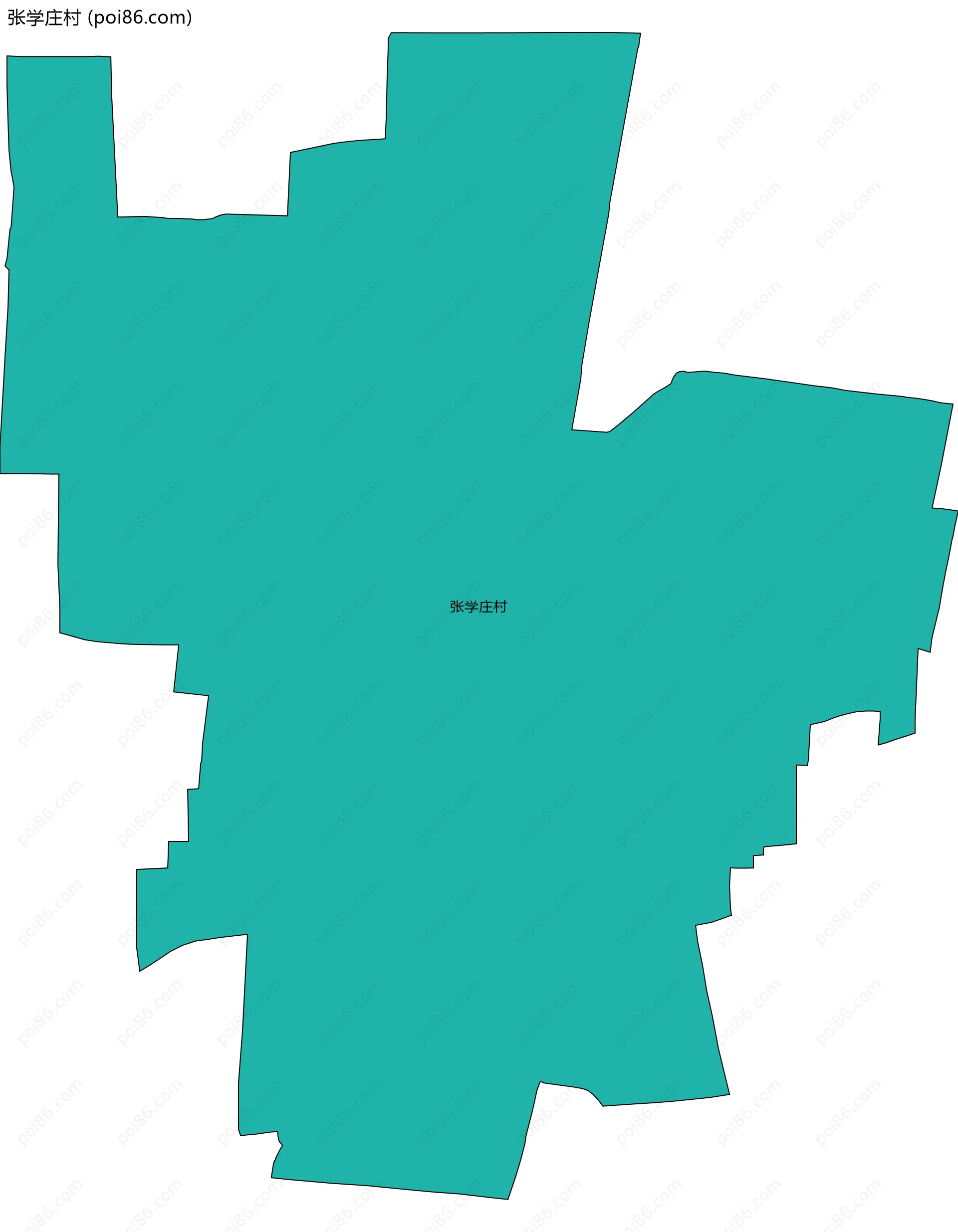 张学庄村边界地图