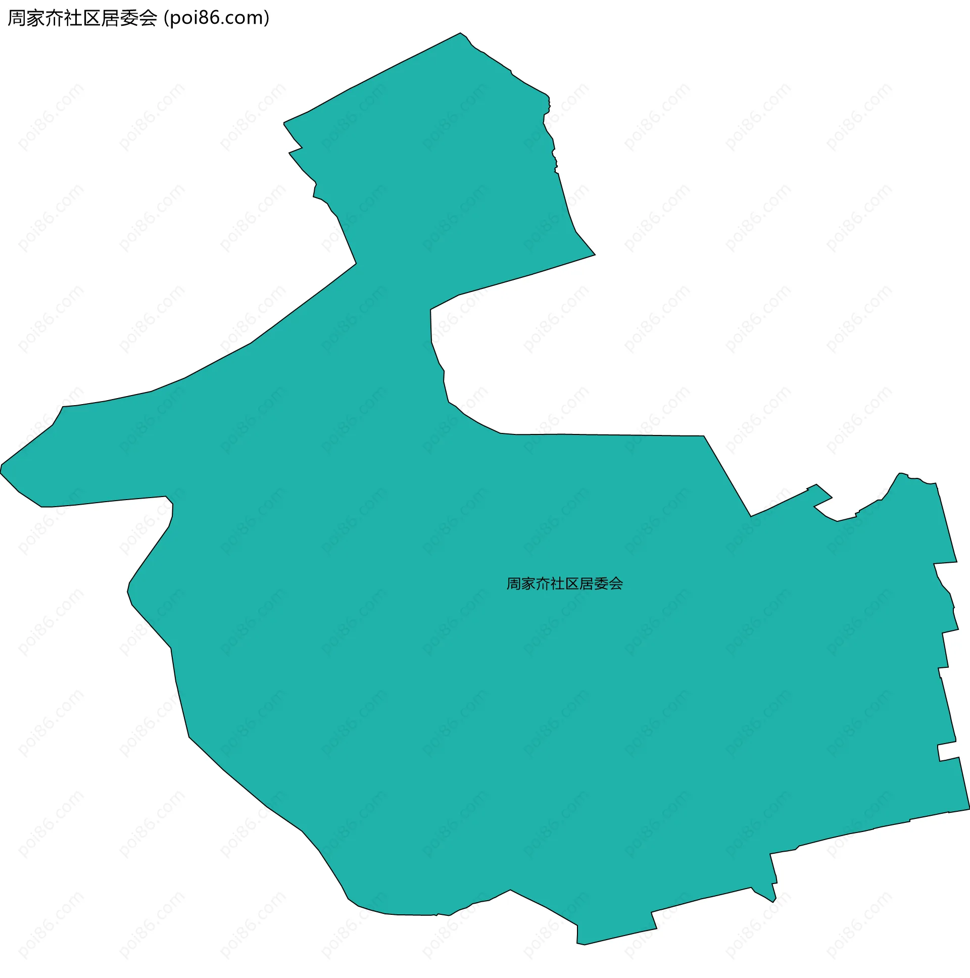 周家夼社区居委会边界地图