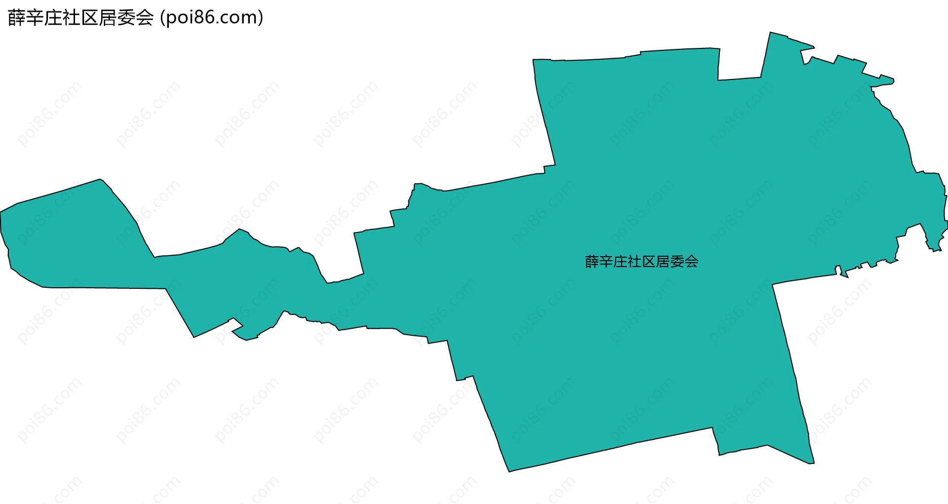 薛辛庄社区居委会边界地图