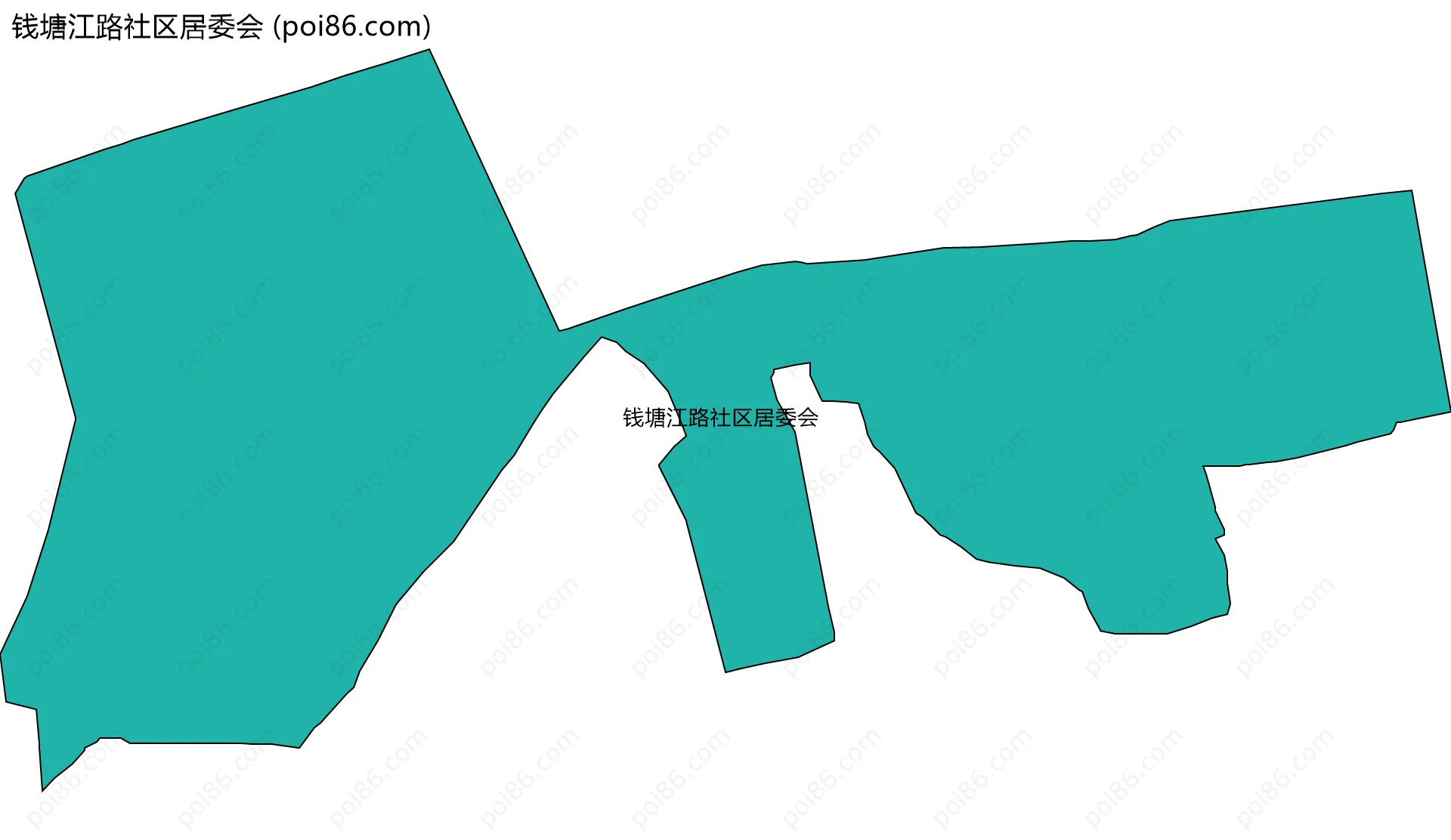 钱塘江路社区居委会边界地图